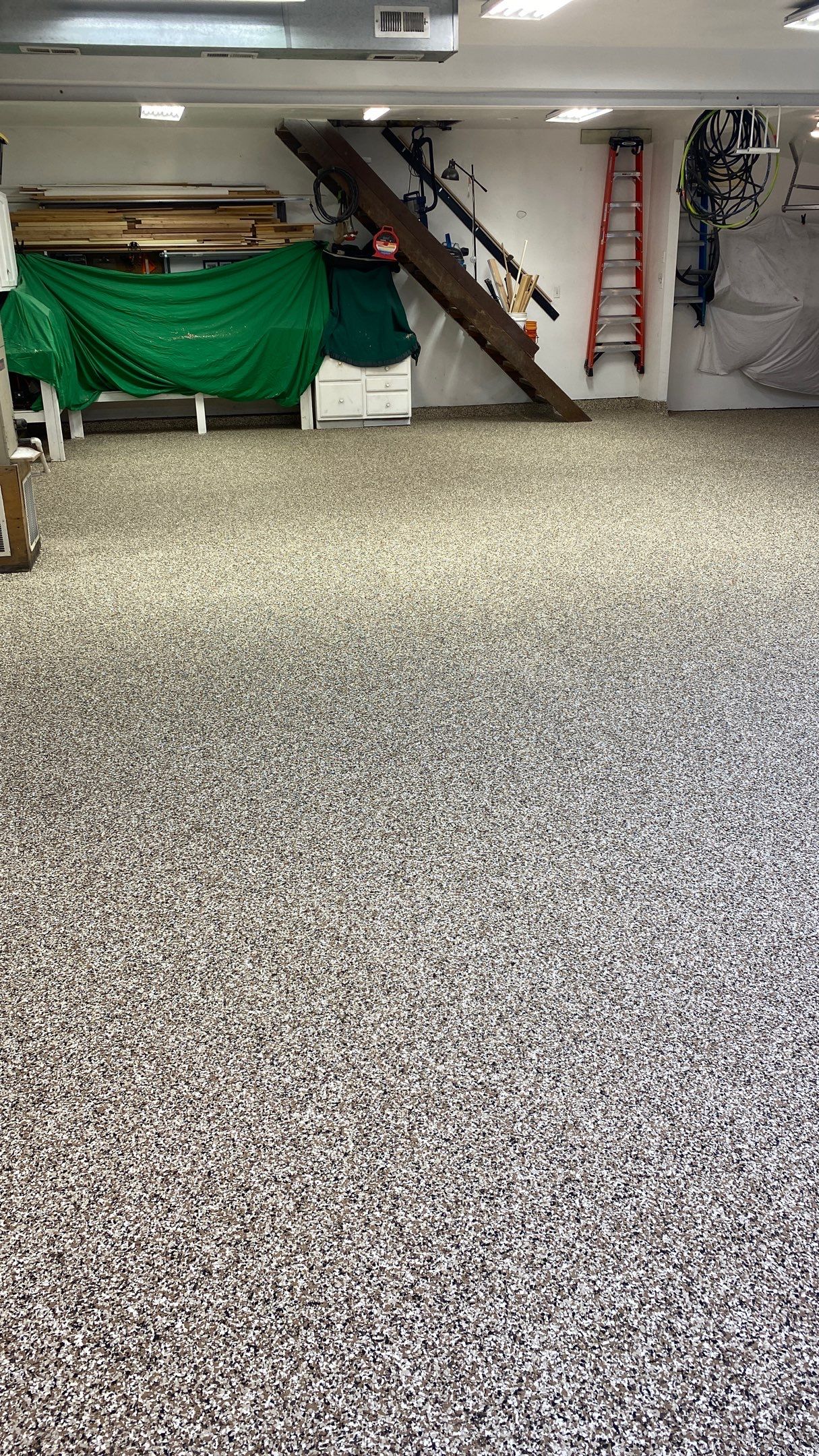 Curt E. gets a new garage floor!  by Banner Garage