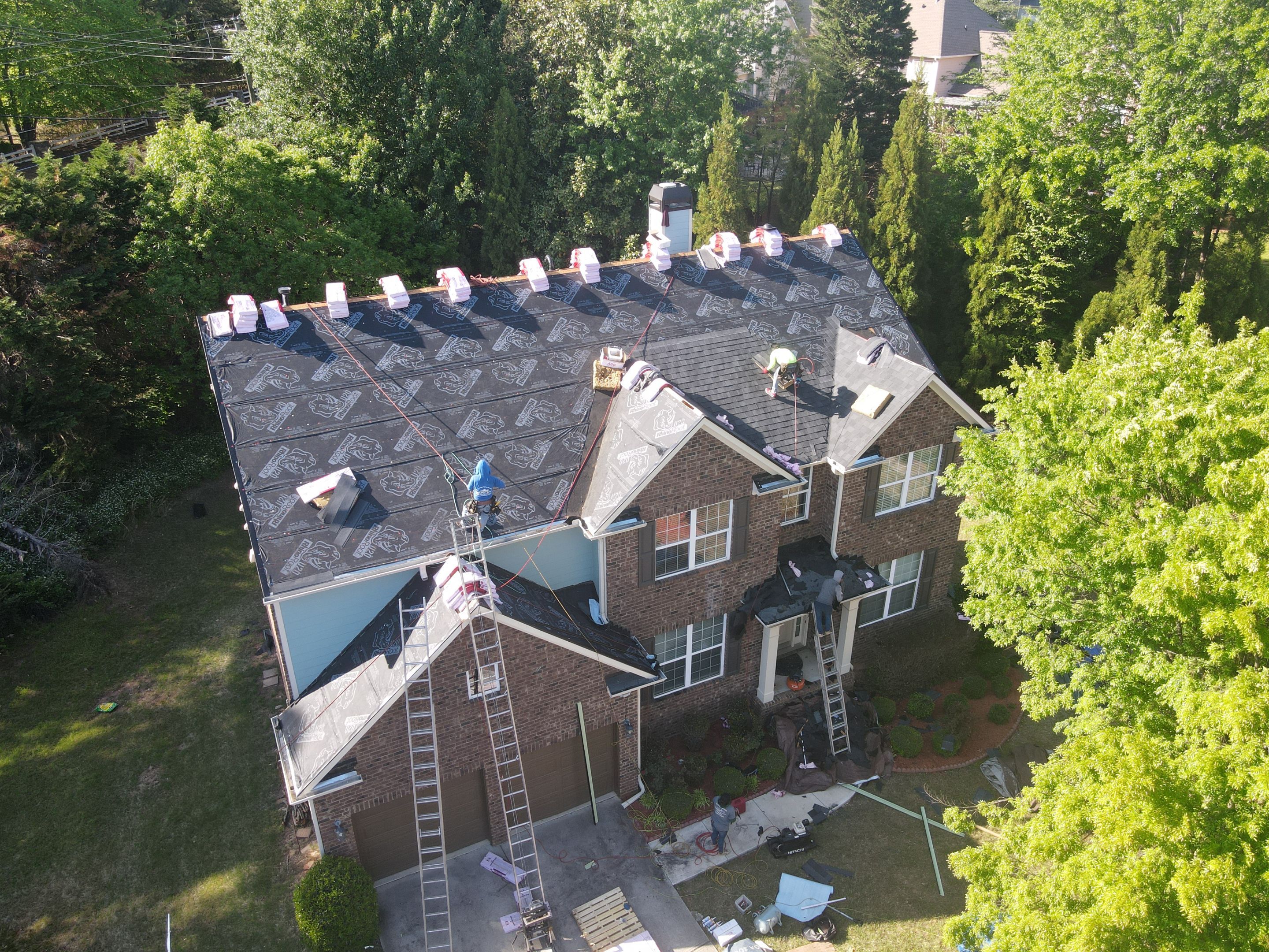 Residential Roofing Installation using Owens Corning Onyx Black by Inspector Roofing and Restoration