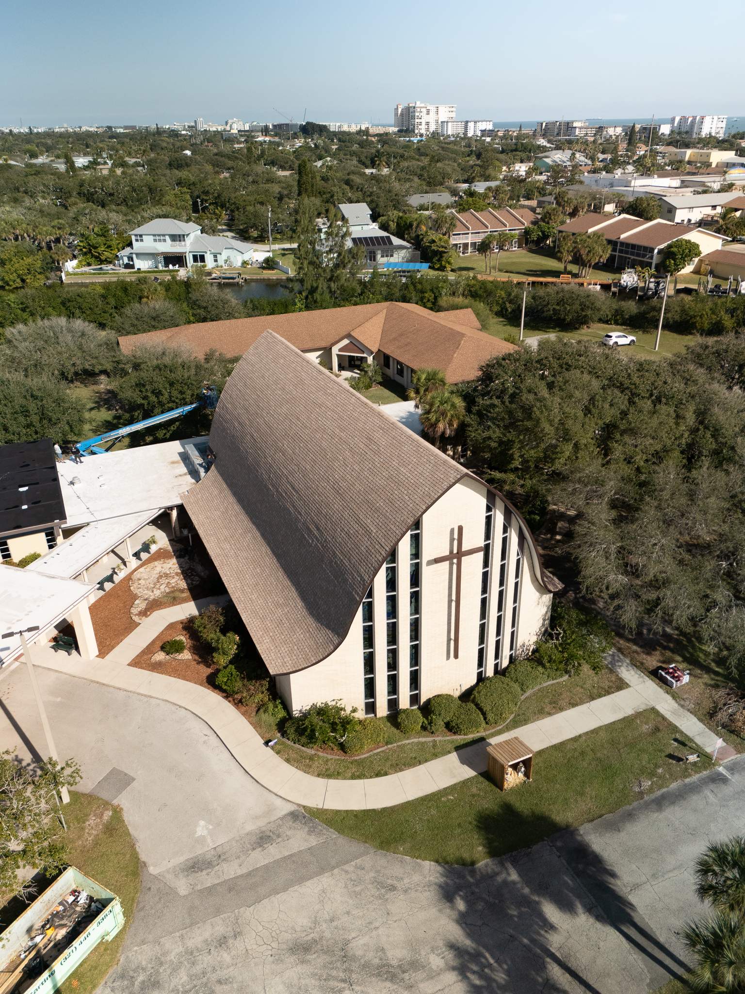 Multi-Surface Roof Replacement for Local Church in Cocoa Beach, Florida by Wiedmann Construction & Roofing
