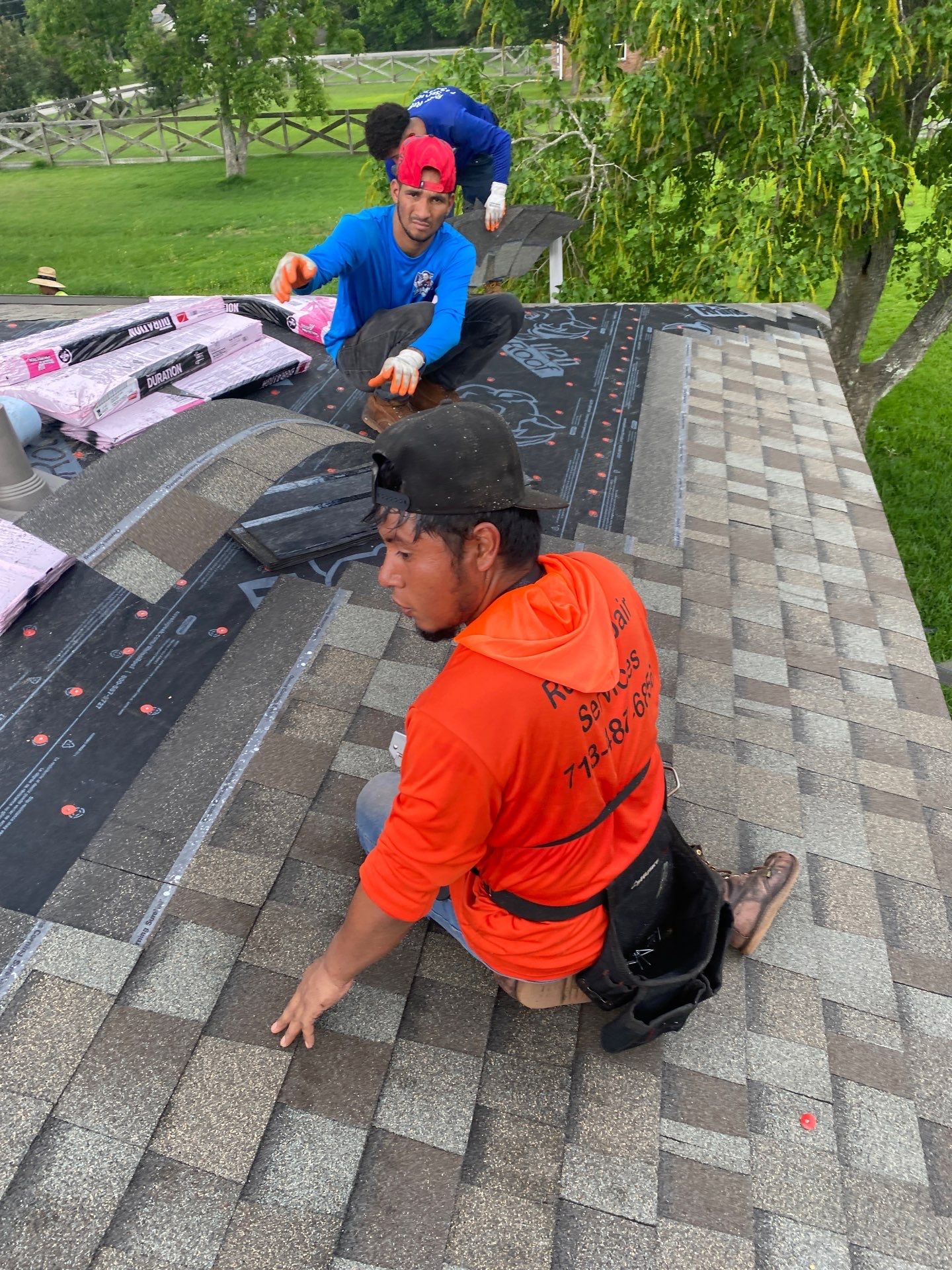 Residential Roofing Installation using Owen's Corning Duration (Lifetime) Shingles by Roof Repair Company