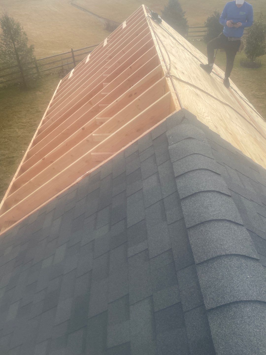 New deck With A frame porch In Morrisville PA by deck guardian