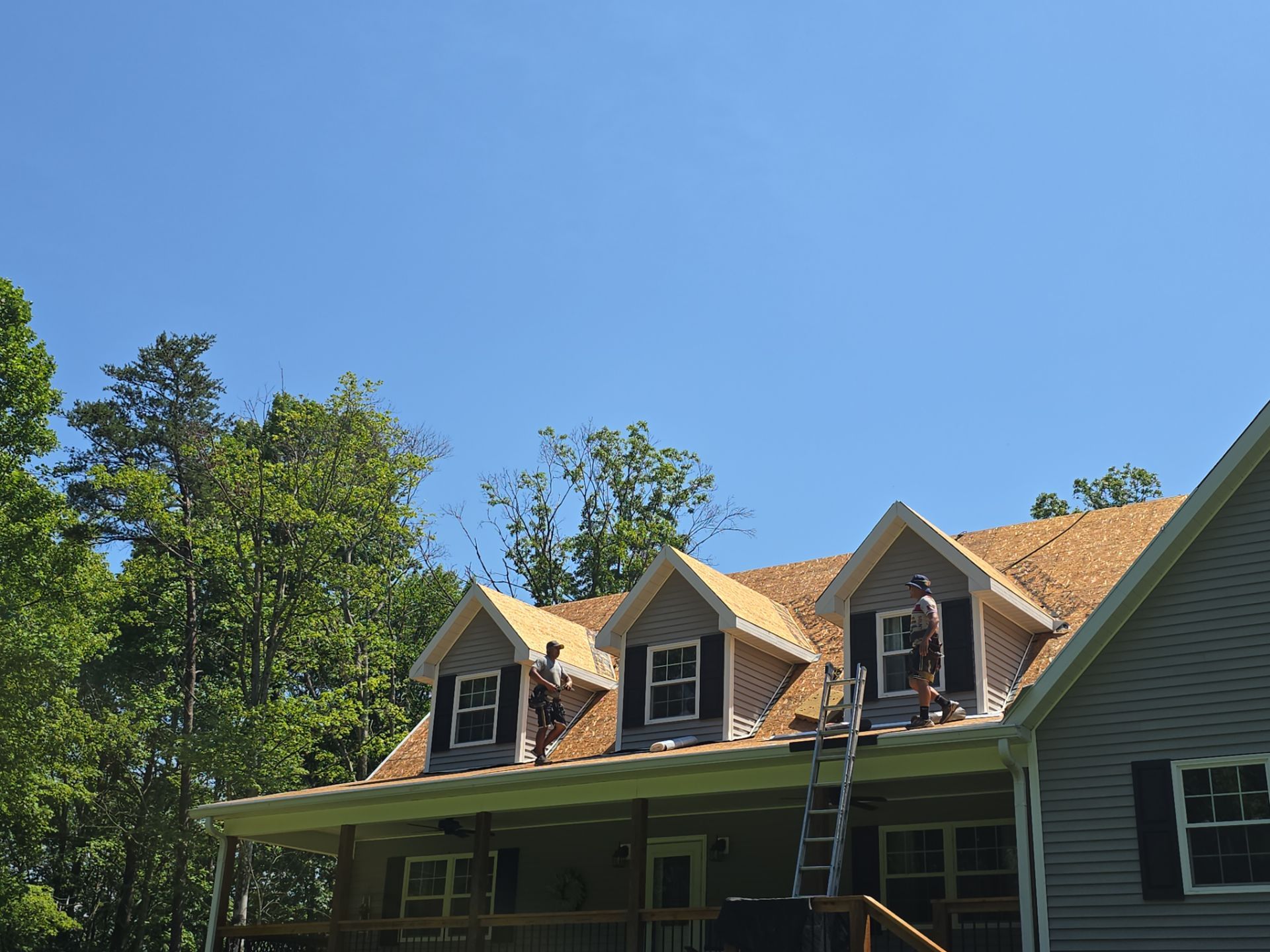 Residential Roofing Installation using GAF Timberline HDZ Pewter Gray by Rainstoppers Roofing