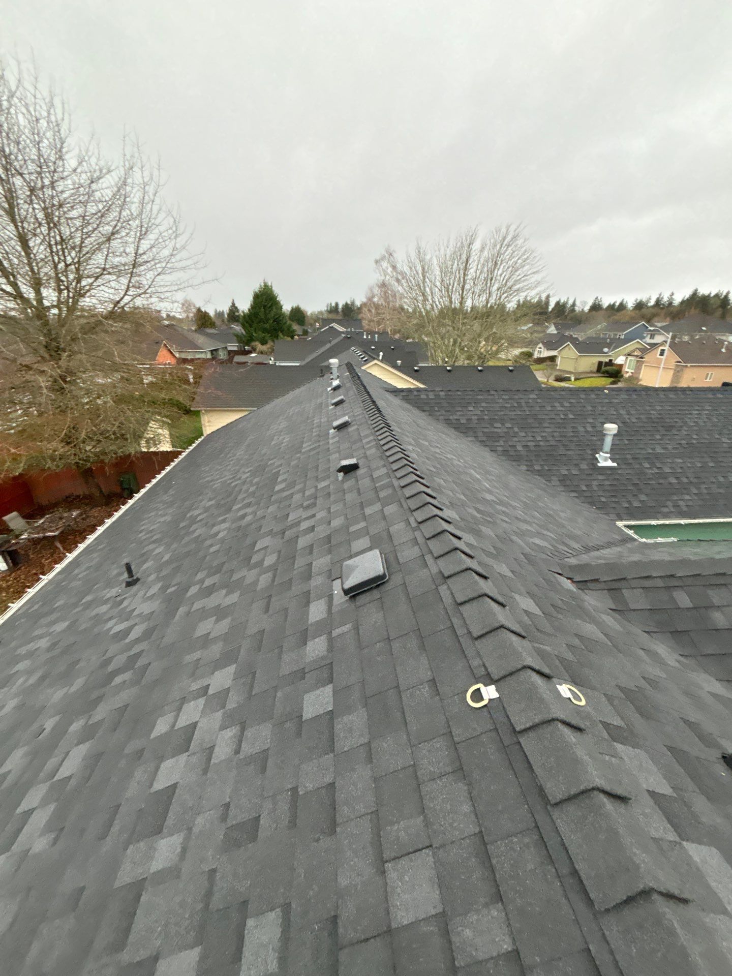Residential Roofing Installation using IKO Dynasty (Color: Granite Black) by Orezona Building & Roofing Company, Inc.