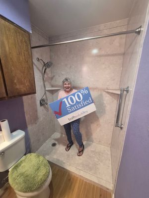 Tub to Walk-in Shower in Austin 78753