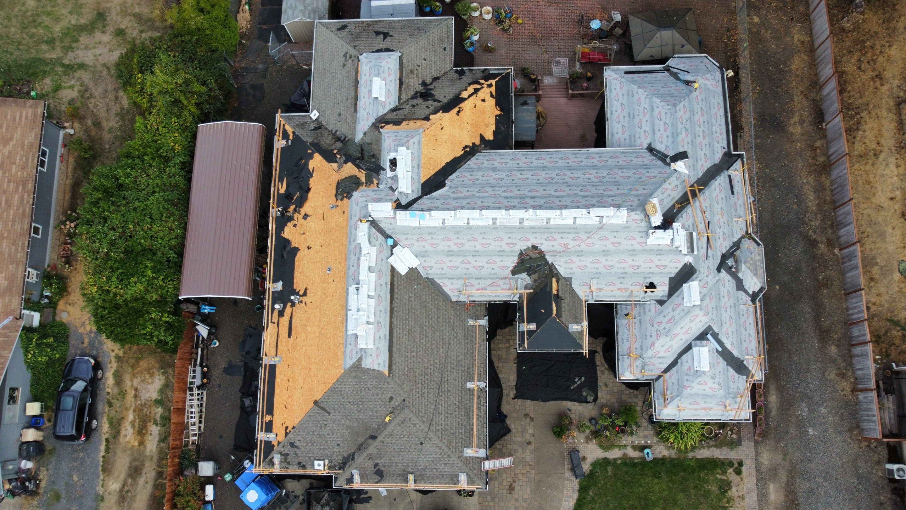 Residential Roofing Installation using IKO Dynasty (Color: Biscayne) by Orezona Building & Roofing Company, Inc.