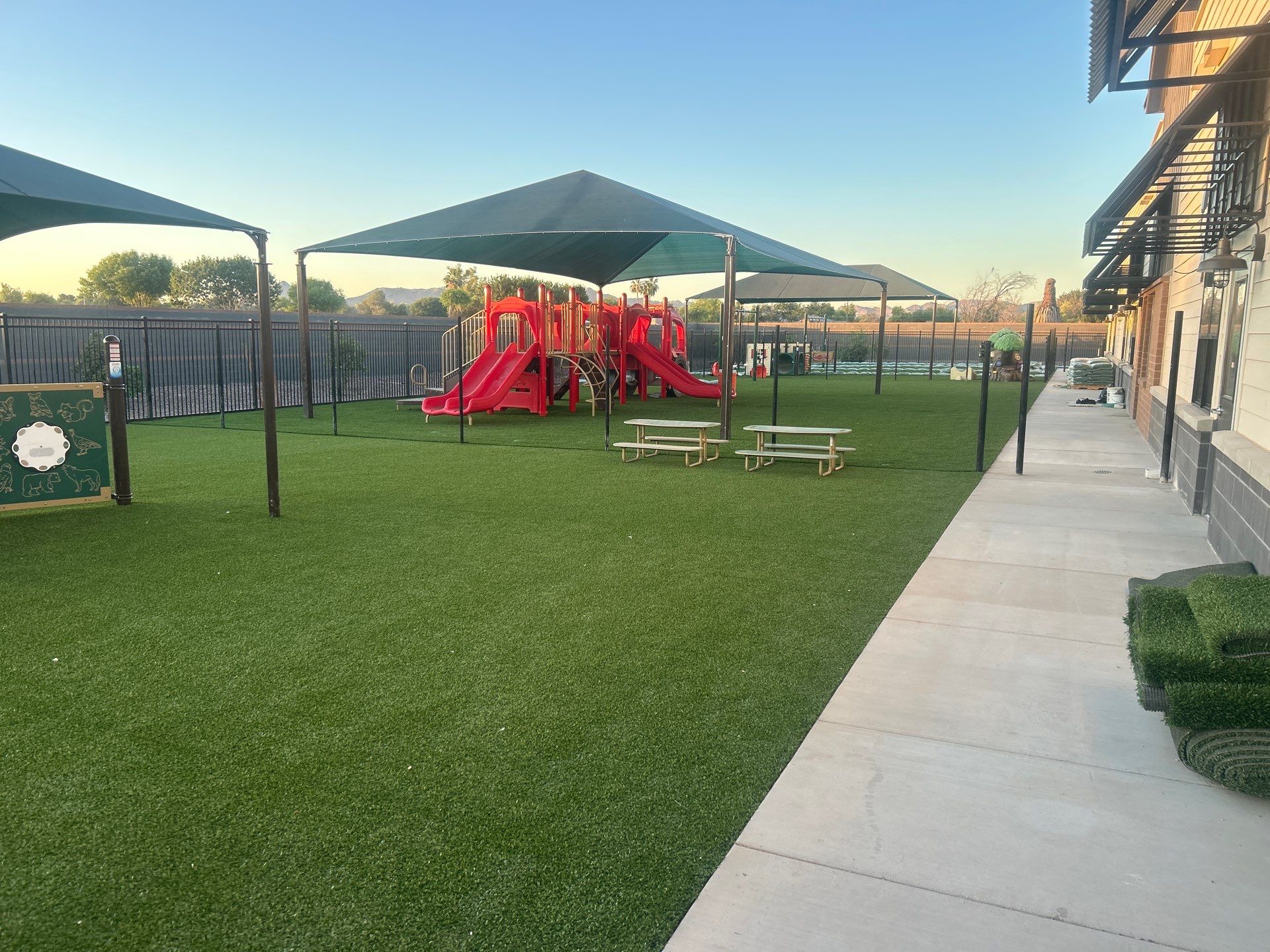 Synthetic Turf and Playground Equipment Queen Creek Preschool by Southwest Greens Midwest