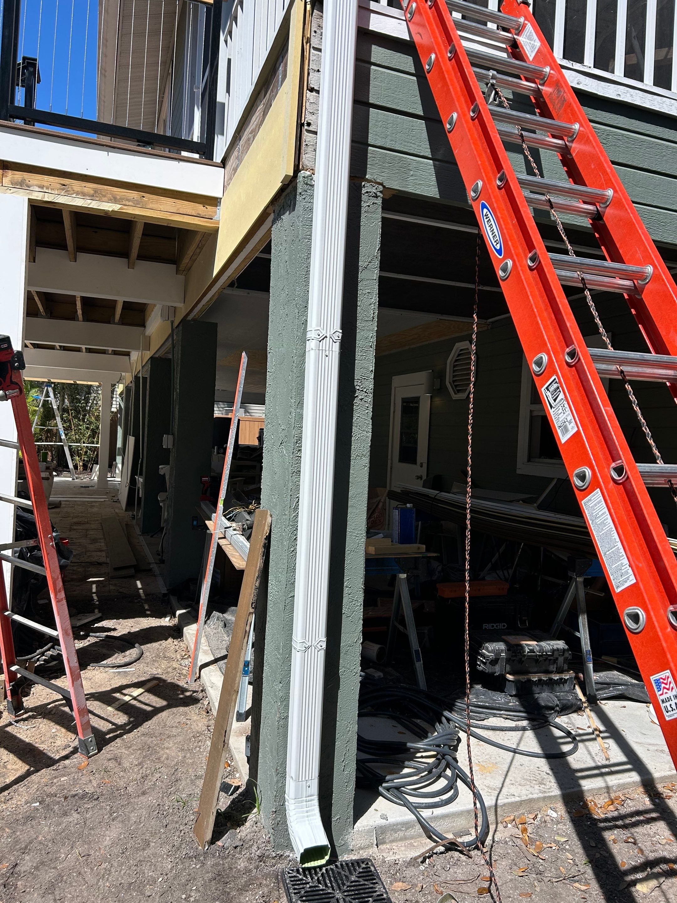 Custom Downspout Installation in Siesta Key FL by Gutter Professors