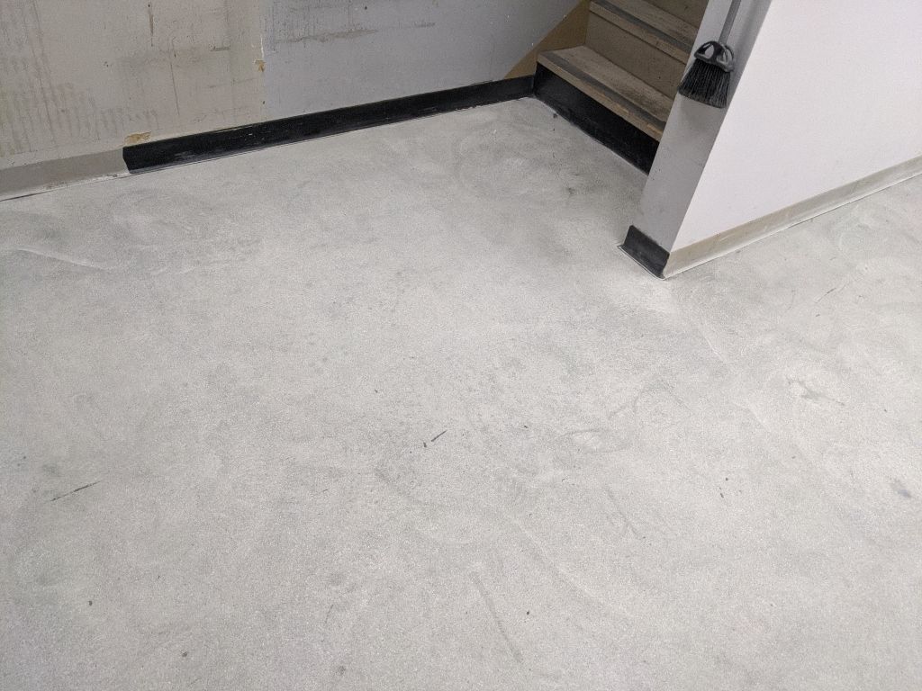 Commercial Flooring using Solid Haze Grey by Croc Coatings, LLC