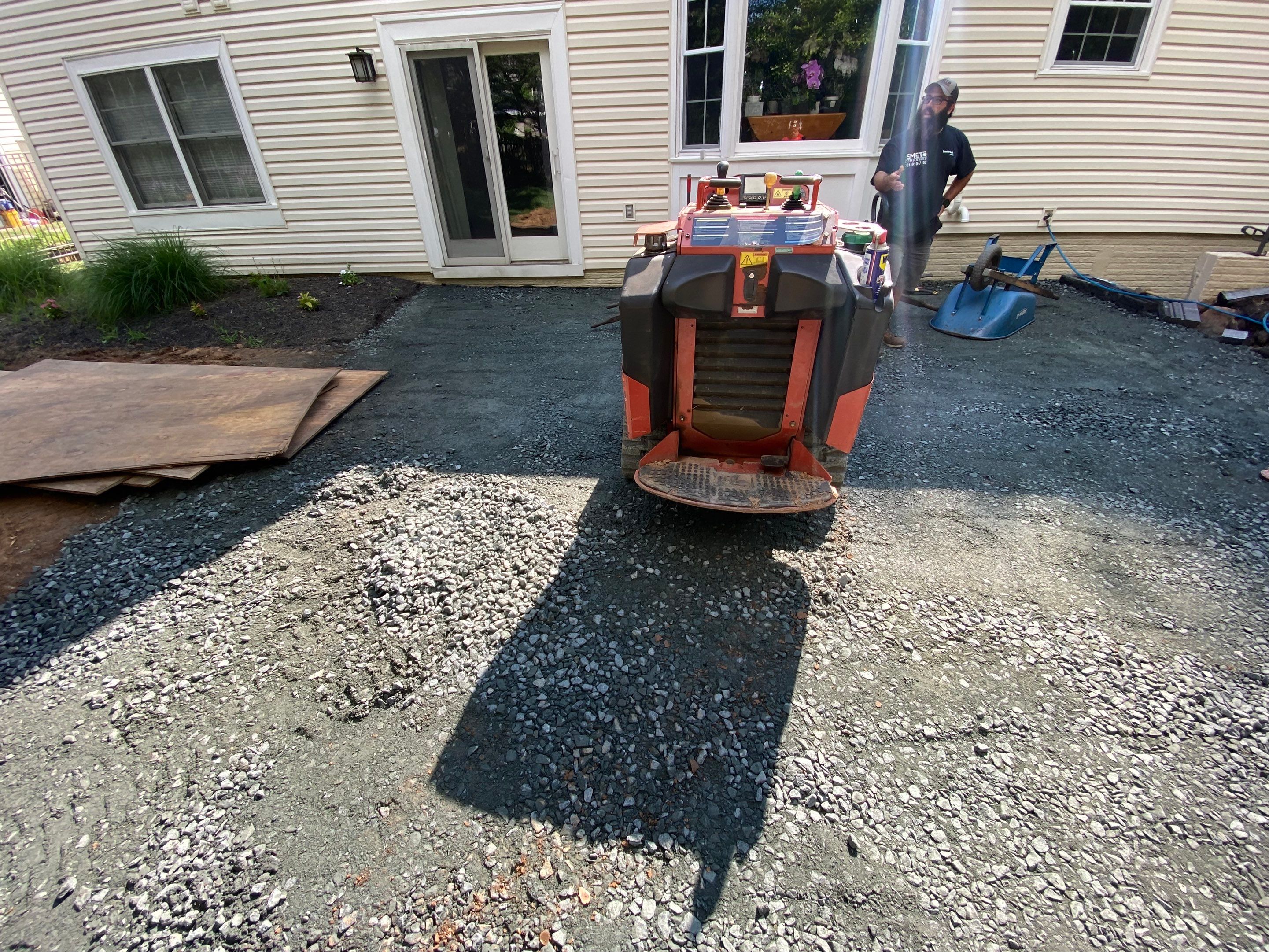 Backyard Transformation using Techo-Bloc Pavers by The Smet Companies, LLC