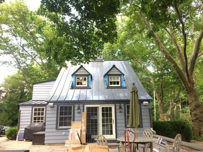 Standing Seam Metal Roof using Aluminum 032GA color Charcoal Grey