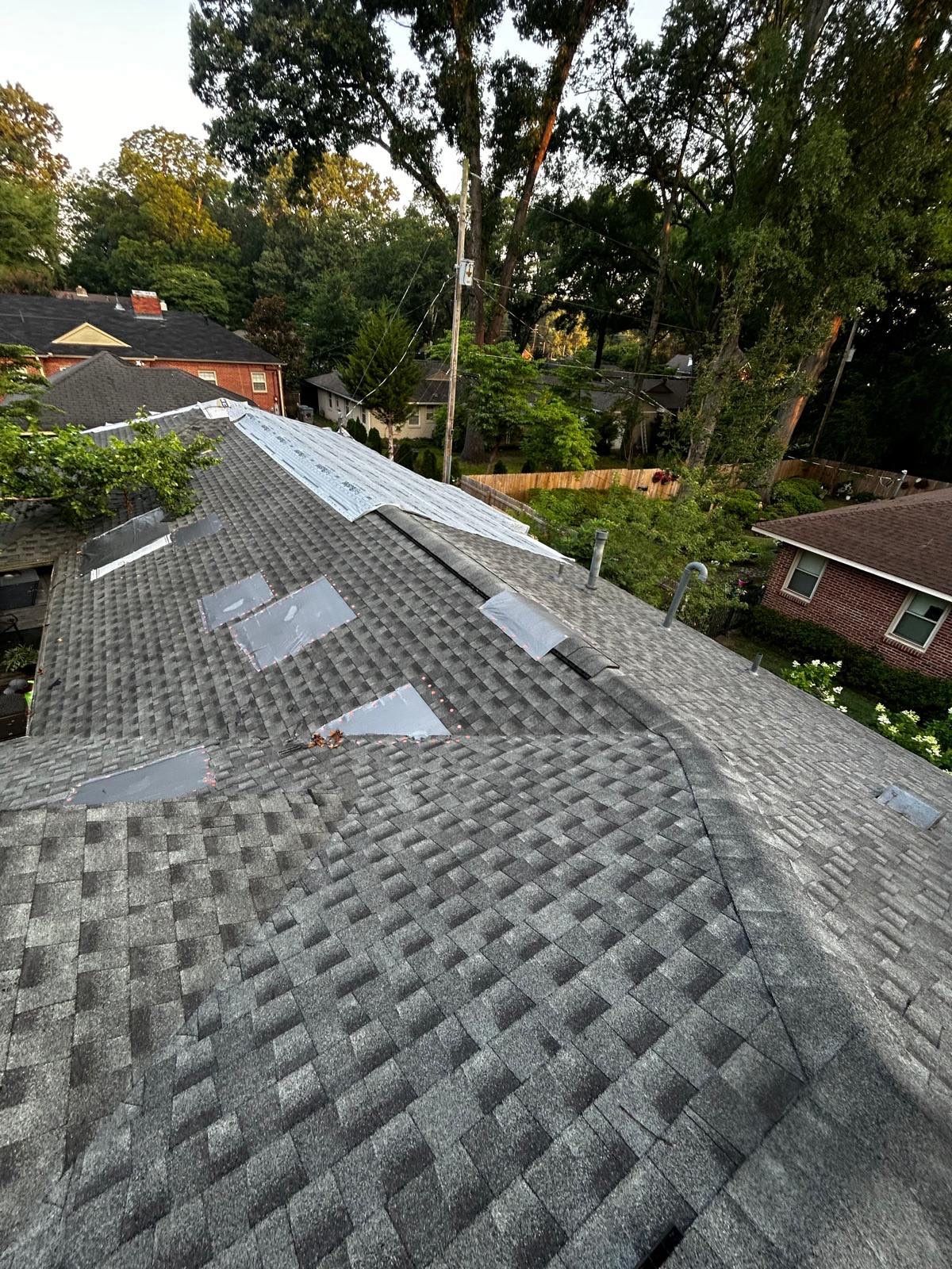 Tree Damage Restoration and Asphalt Shingle Roof Replacement in Memphis by Revival Roofing Services