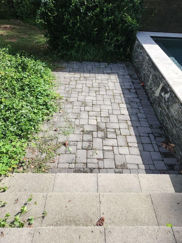 concrete Clean using cleaner by G&H Home Tech Pros LLC
