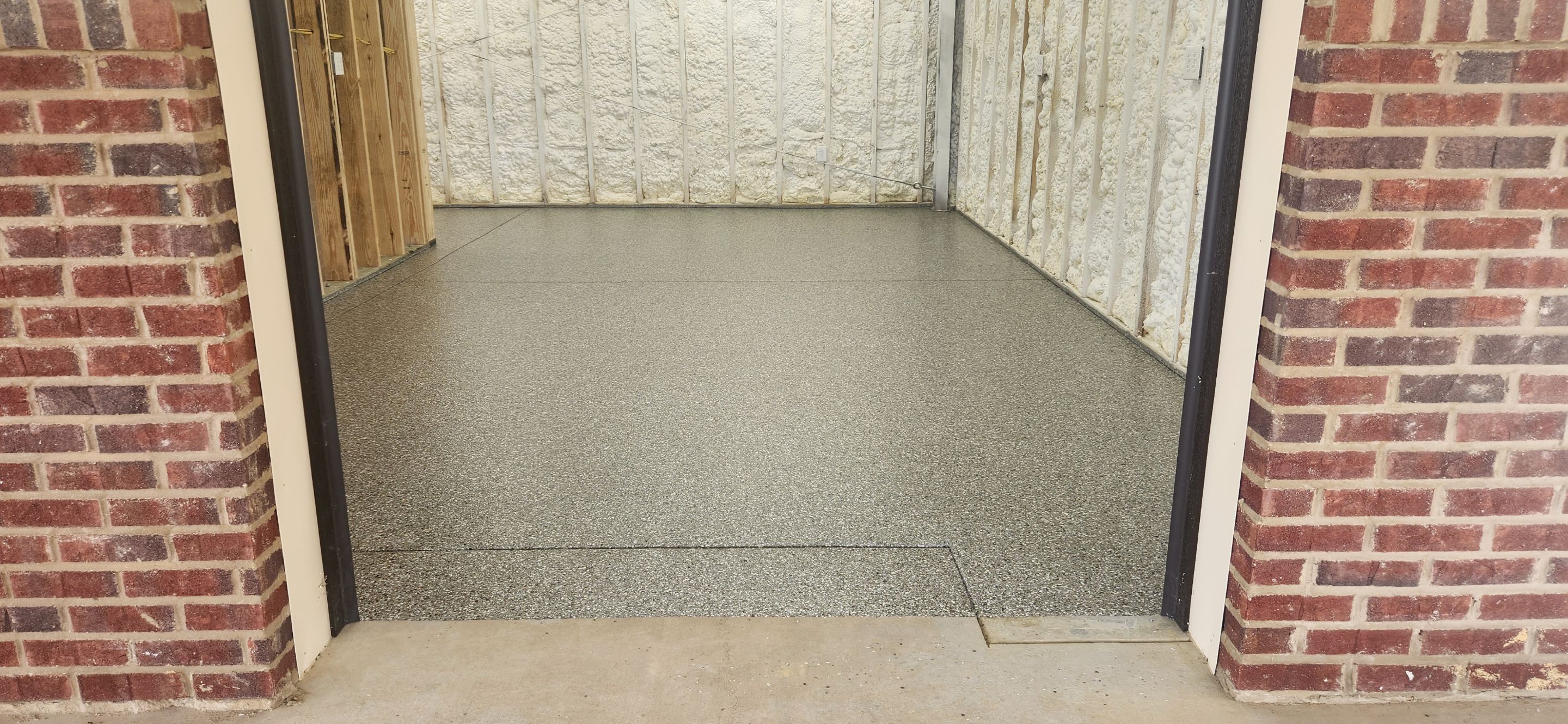 Church Storage Room & Bathroom Using Creekbed by Elite Floor Solutions