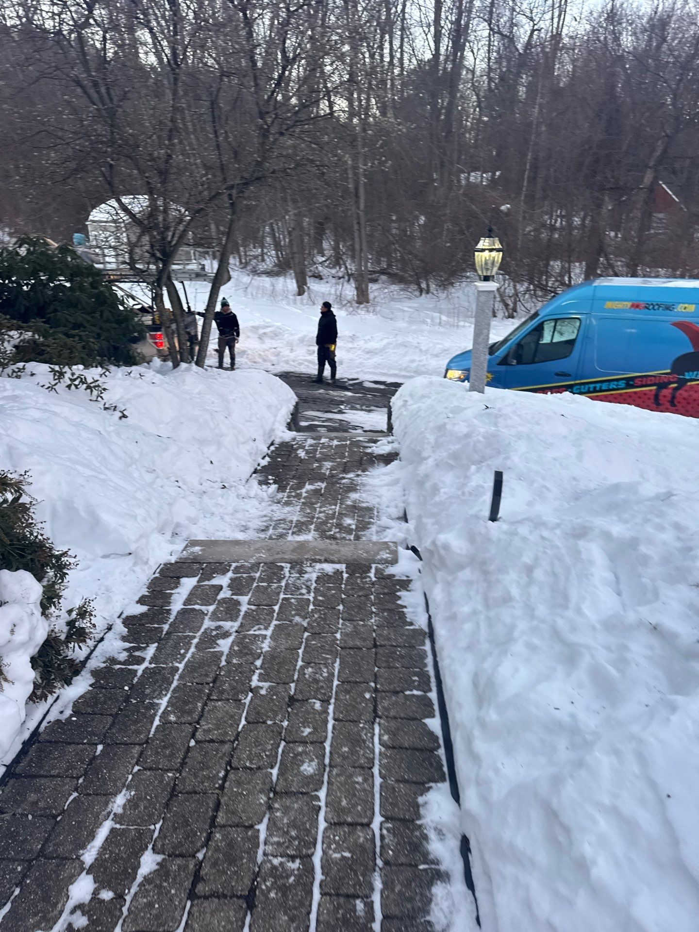 Ice Dam Removal Project in North Andover by Mighty Dog Roofing of Greater Middlesex County