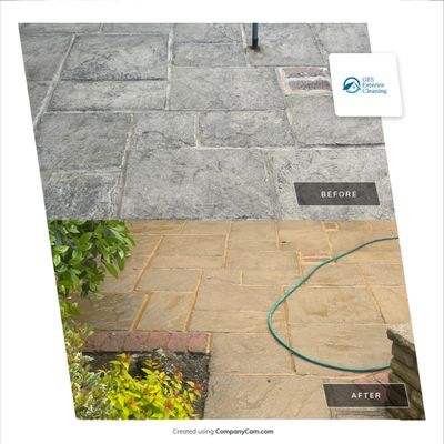 Patio Clean using Mosmatic Flat Surface Cleaner