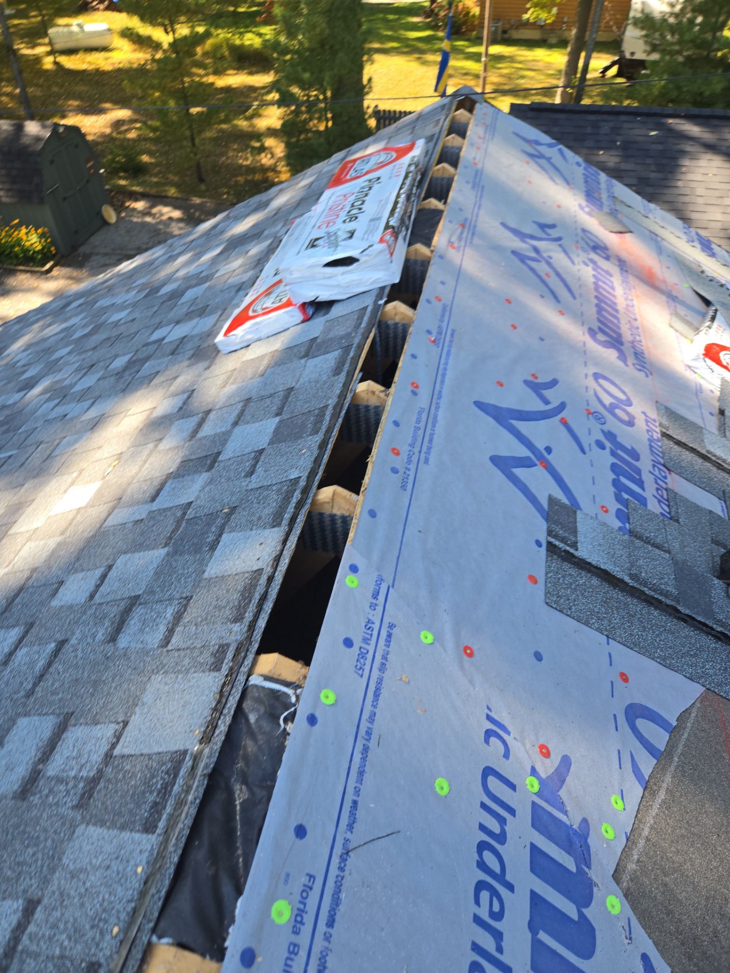 Atlas Pinnacle, Color, Coastal Granite, Drip Edge, Color, Black by Eagle Eye Roofing