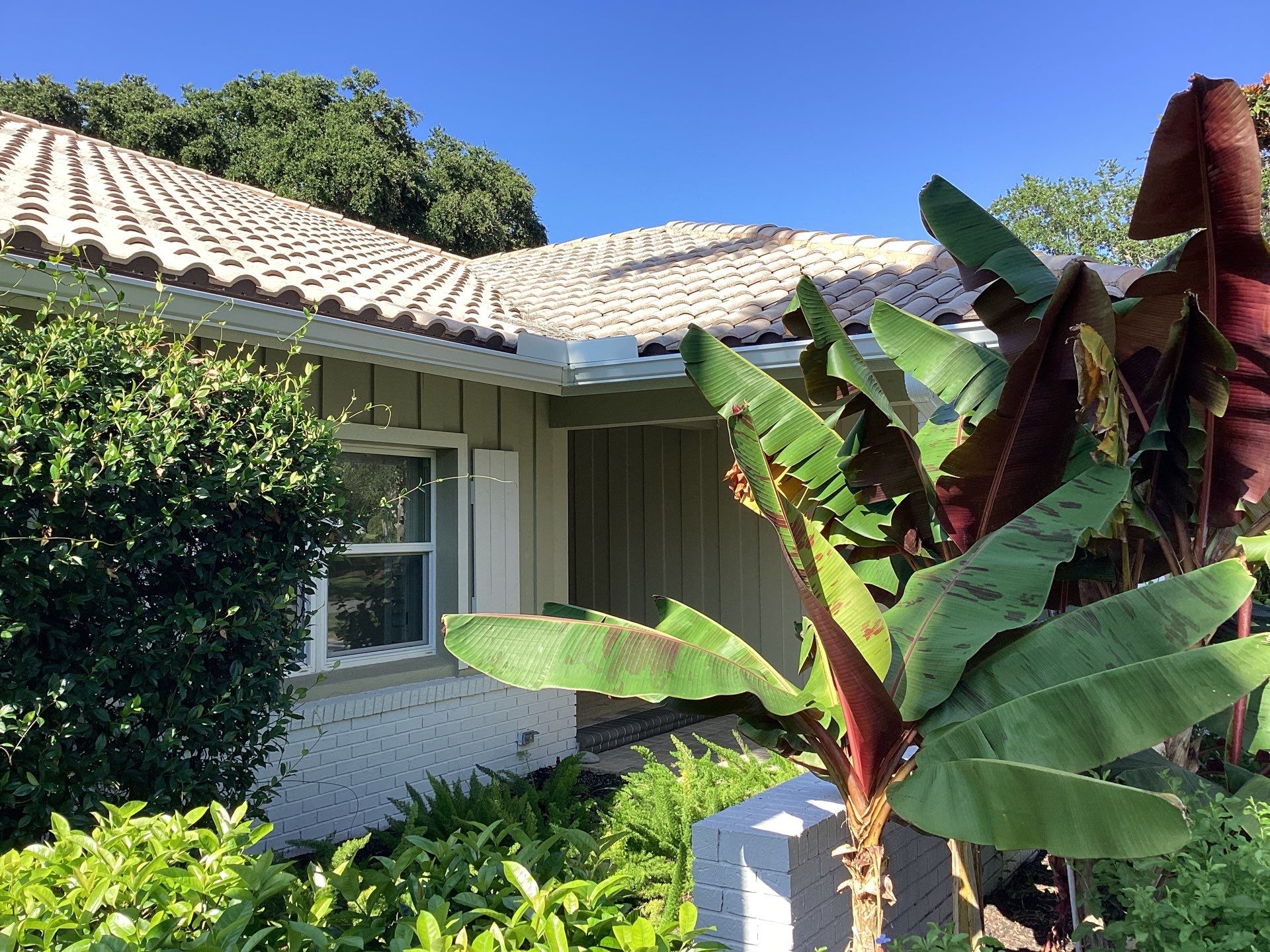 White Gutter Installation in Sarasota FL by Gutter Professors