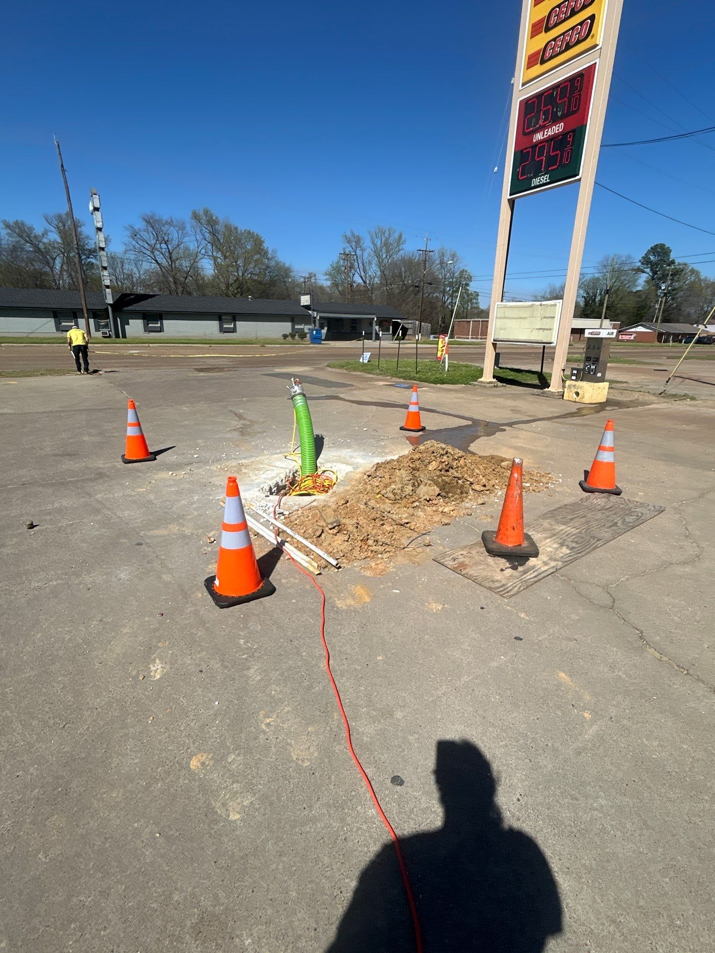 Commercial Drain Repair Project in Marshall by Rub-A-Dub Plumbing