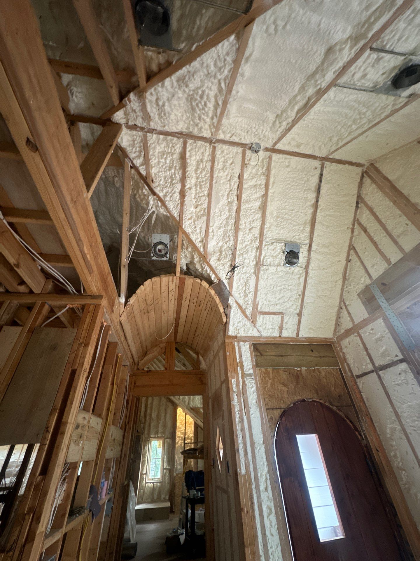 We spray foamed this beautiful and very unique custom home in Dallas by Apex Insulation Solutions