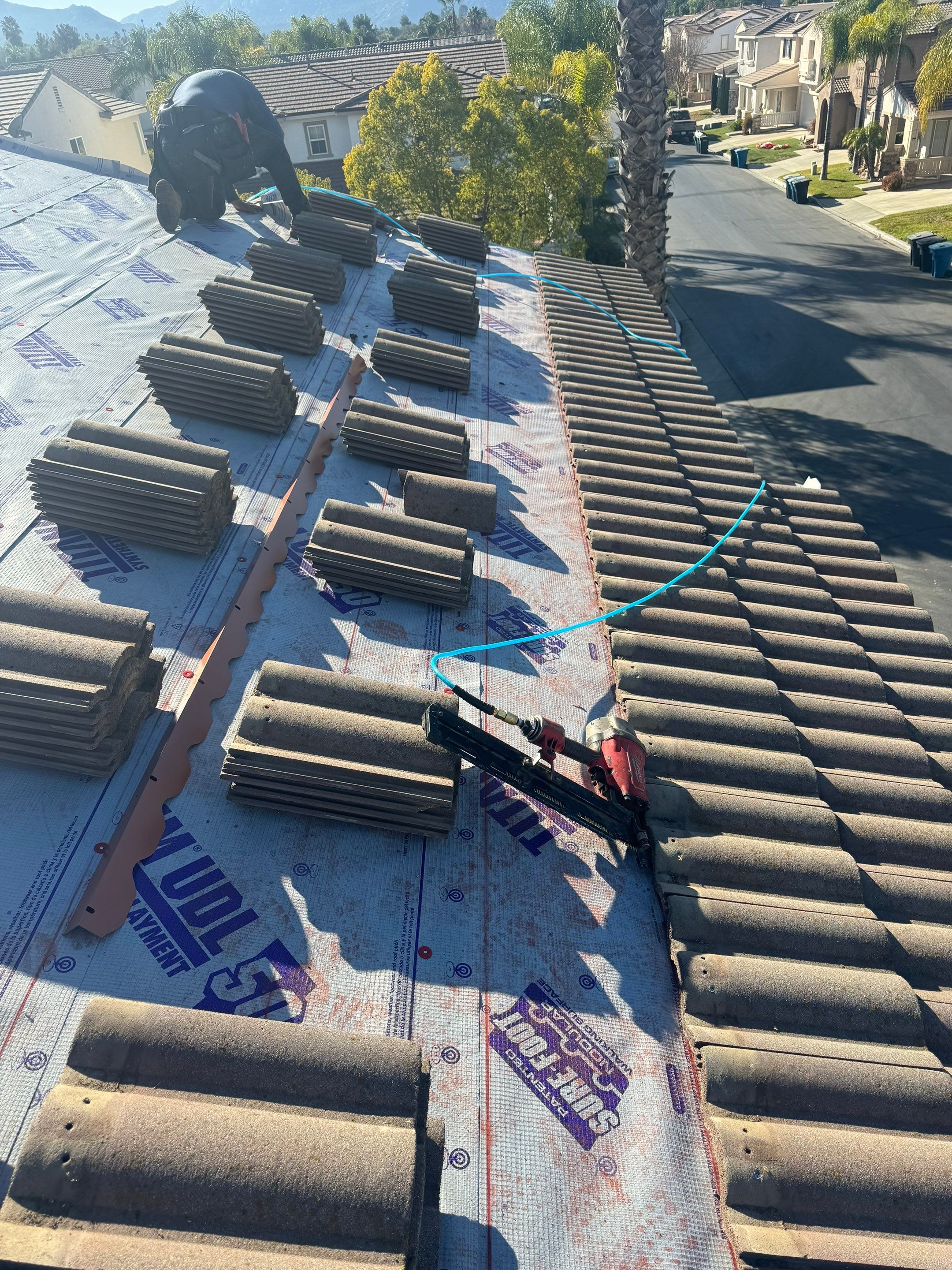Temecula Partial Tile Roof Lift & Lay | Two-Layer Titanium UDL 50 Underlayment by Zenith Roofing Services