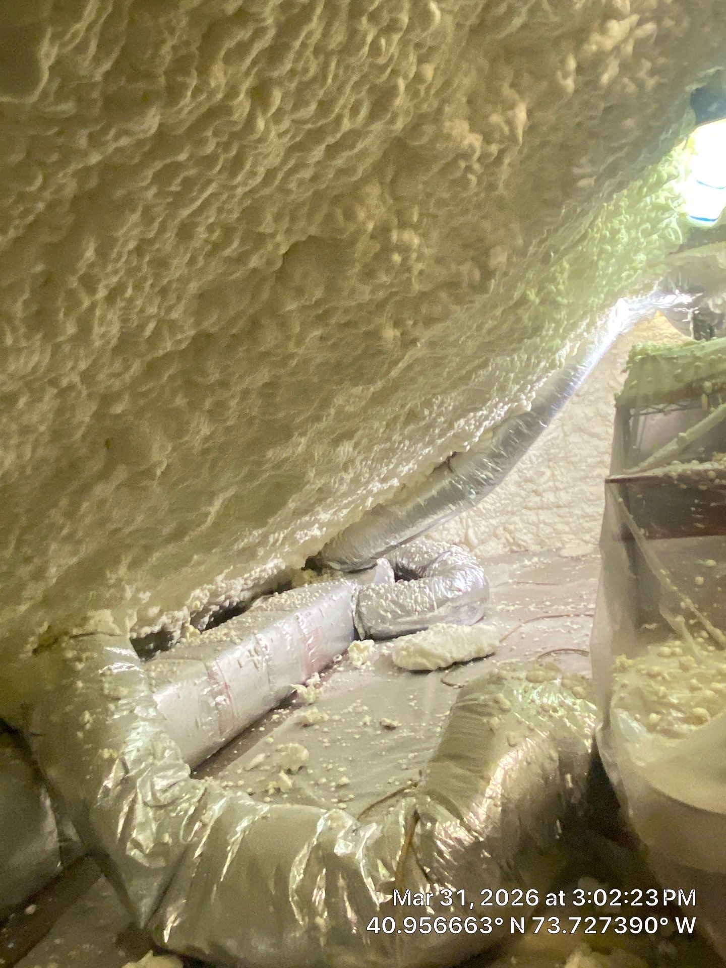 Attic Insulation using open cell spray foam by NYS Foam & Energy