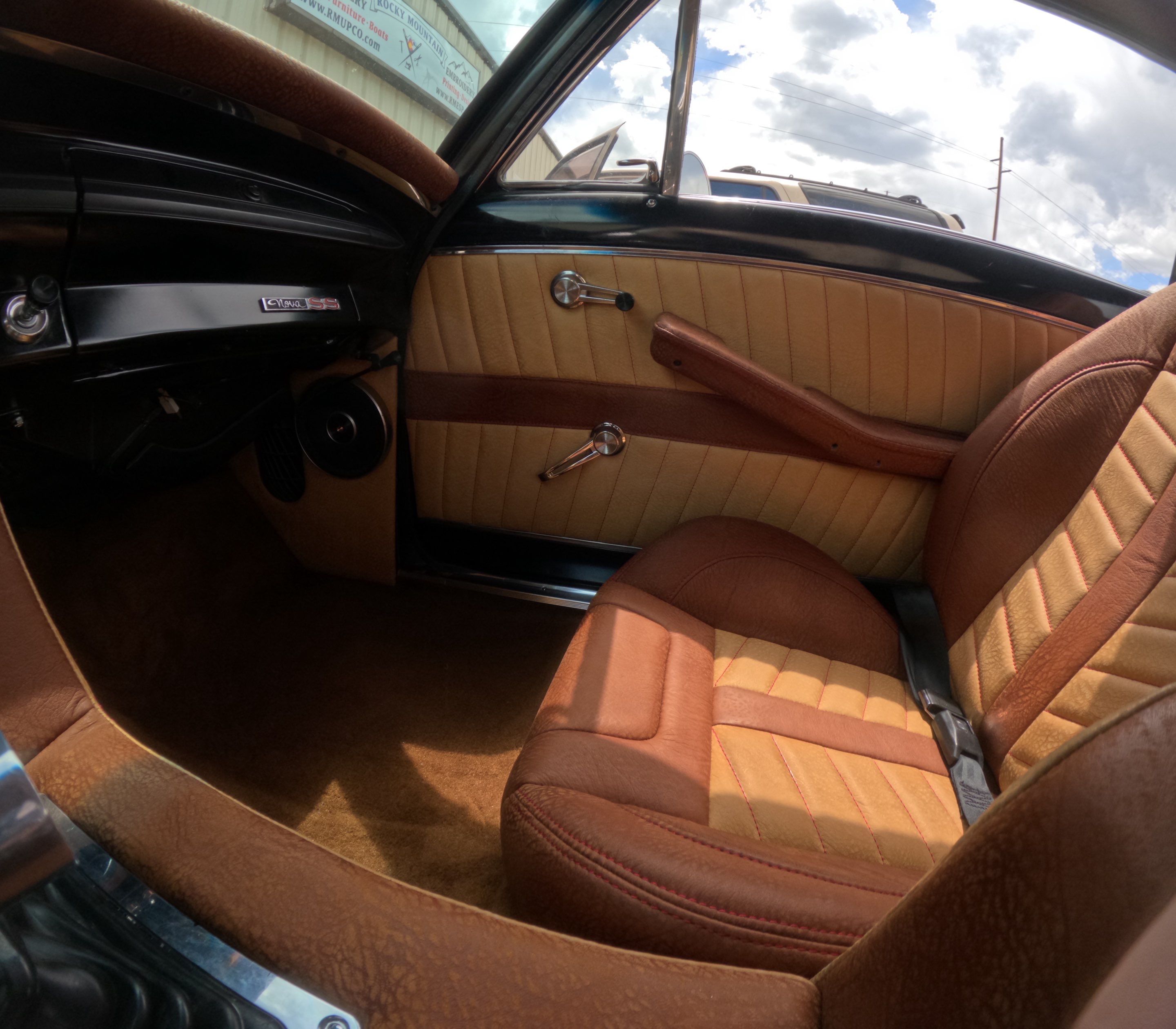 1963 Nova SS Custom Leather Interior  by Rocky Mountain Upholstery Co