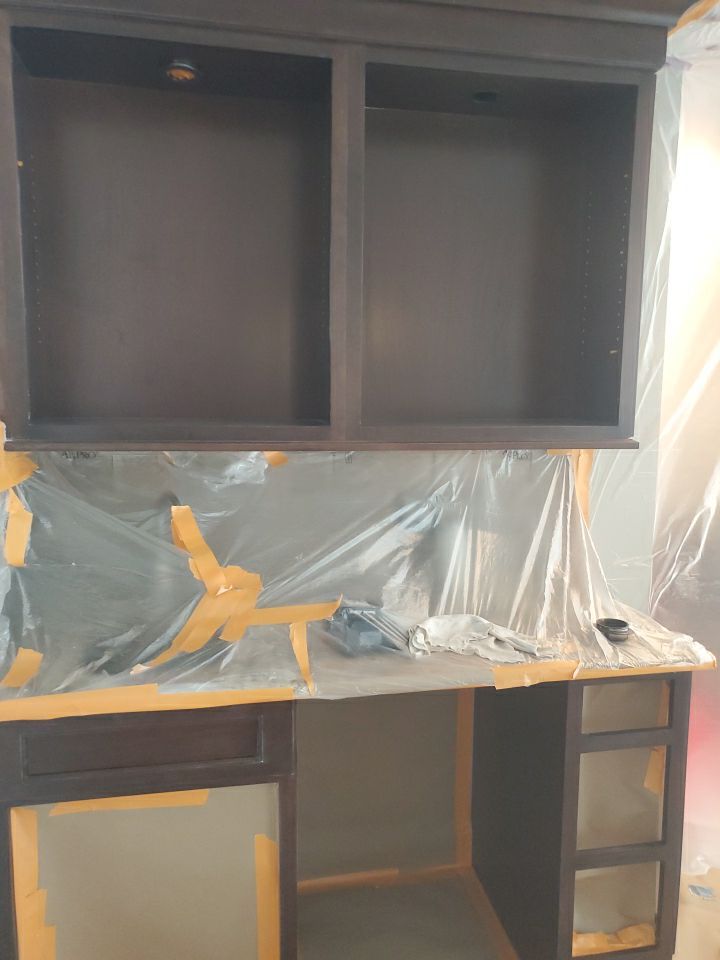 Kitchen Cabinets Refinished in Kendall Charcoal HC-166  by Spectrum Painting, LLC