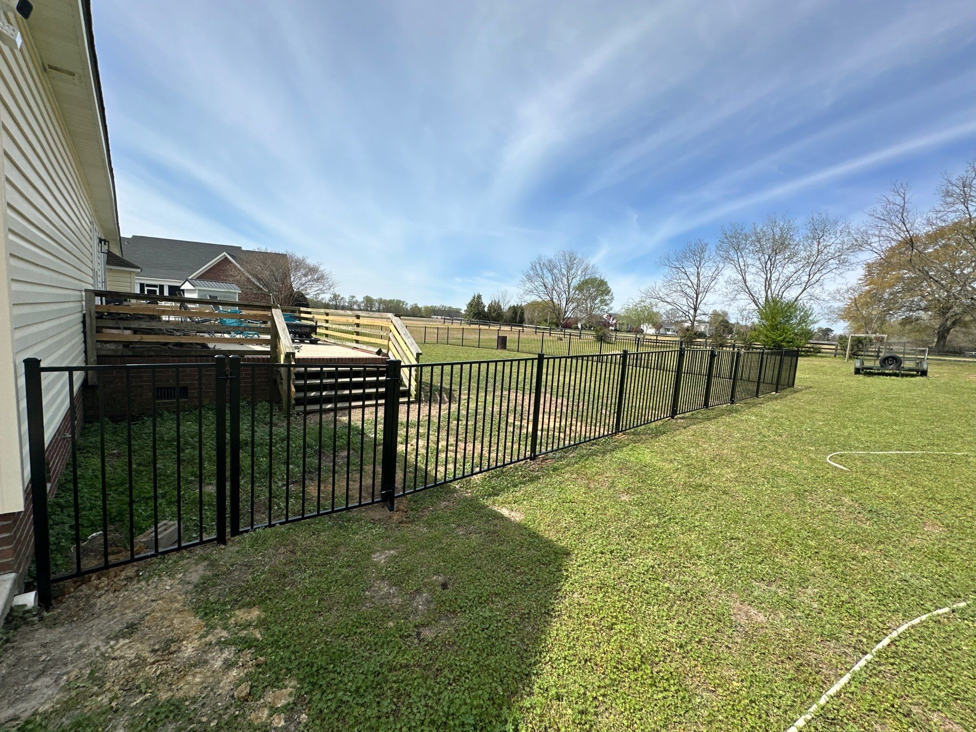 Black Aluminum Fence Installation in Beulaville, NC by Superior Fence and Rail