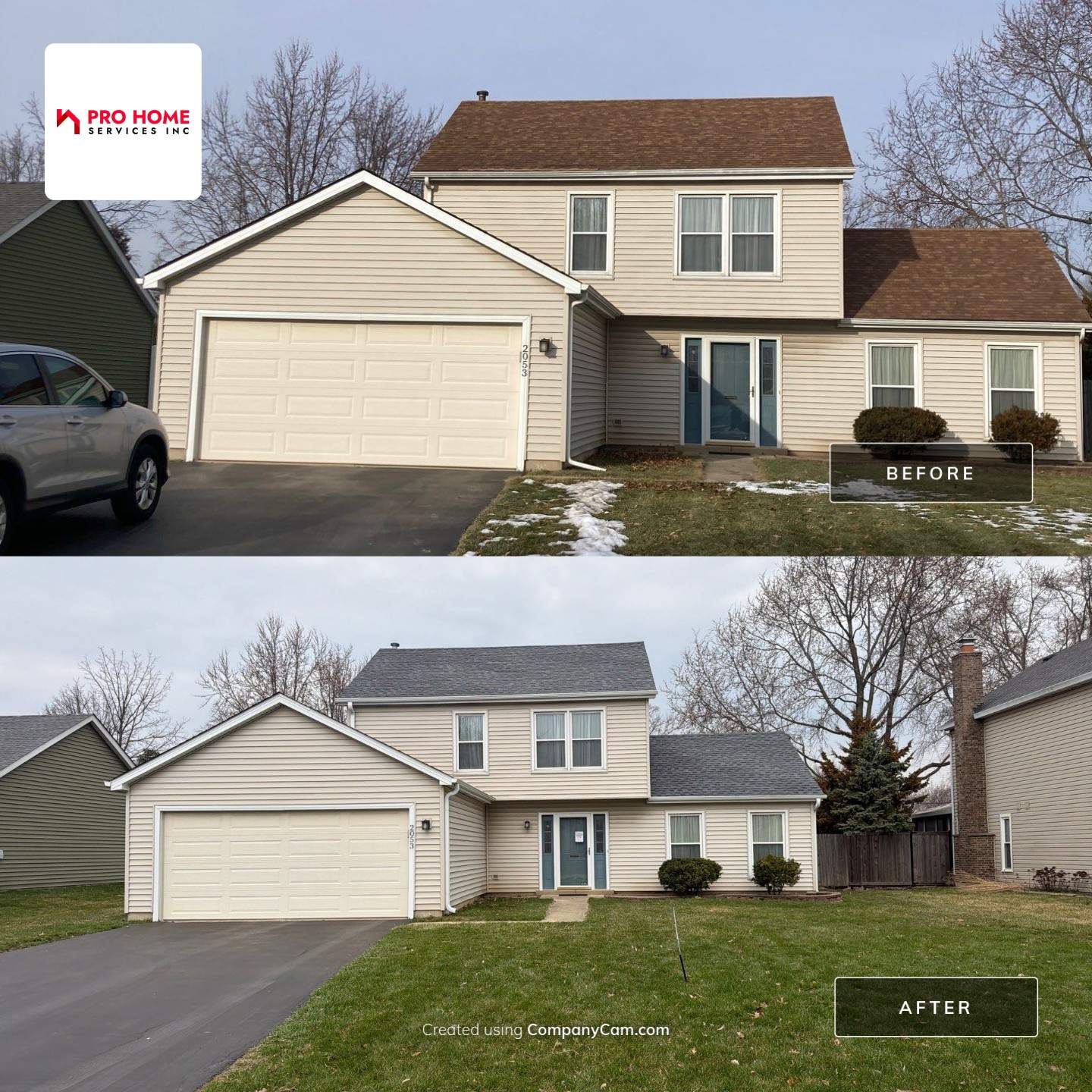 Roof Replacement- Pewter Gray by Pro Home Services Inc