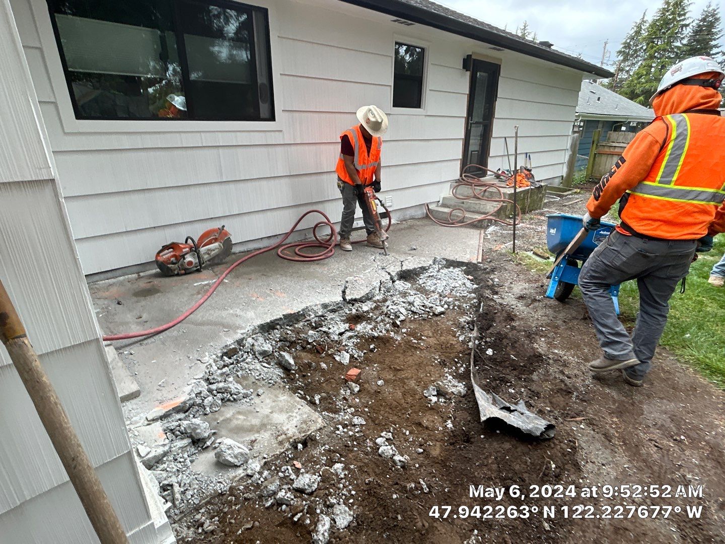 John | Concrete Backyard Walkway by Jireh Asphalt & Concrete Inc 
