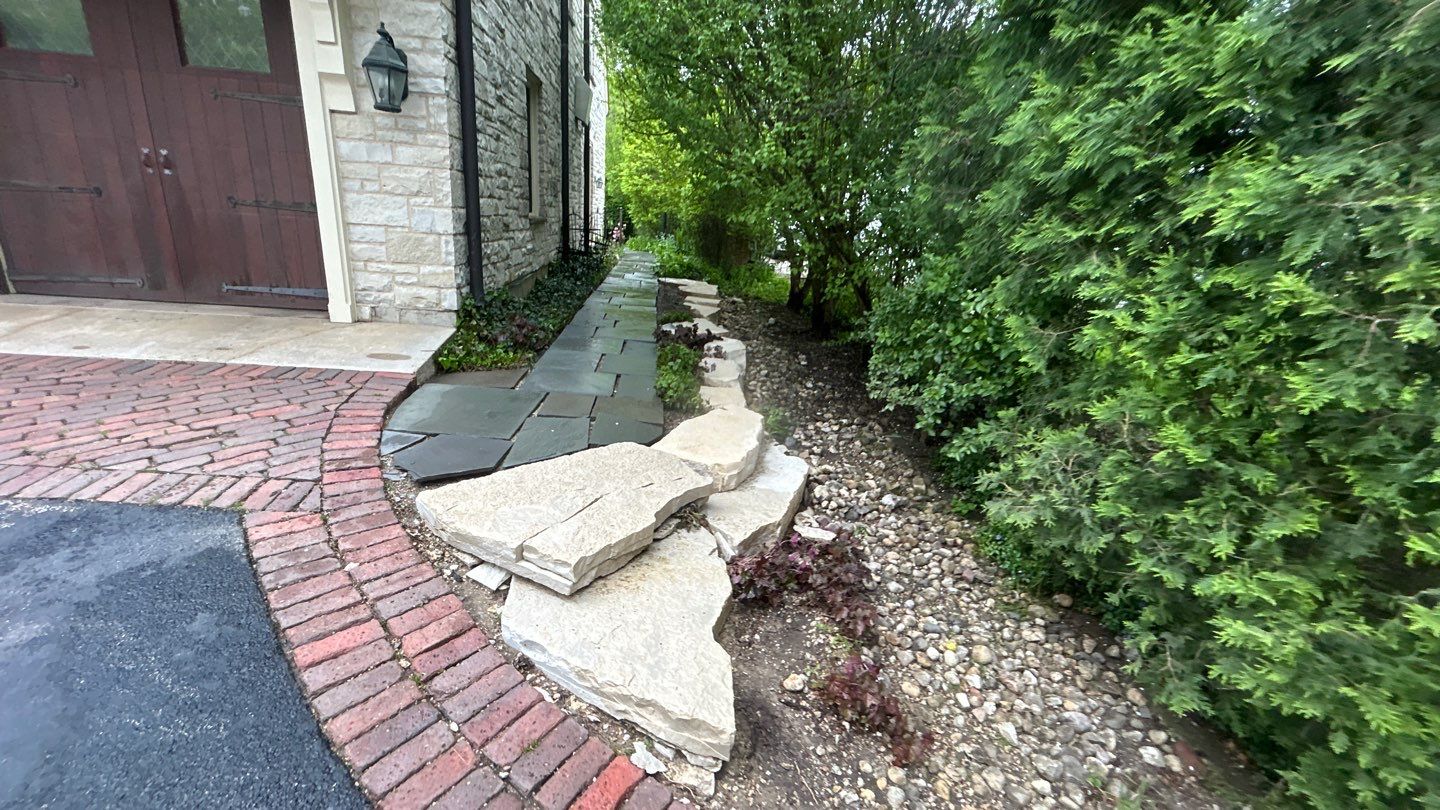 Winnetka, IL bluestone patio cleaning by Northern Power Washing LLC.