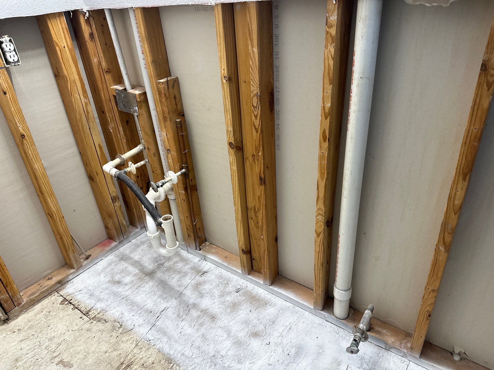 Bathroom Remodel using Water mitigation equipment by L&T General Contractors and Restoration INC