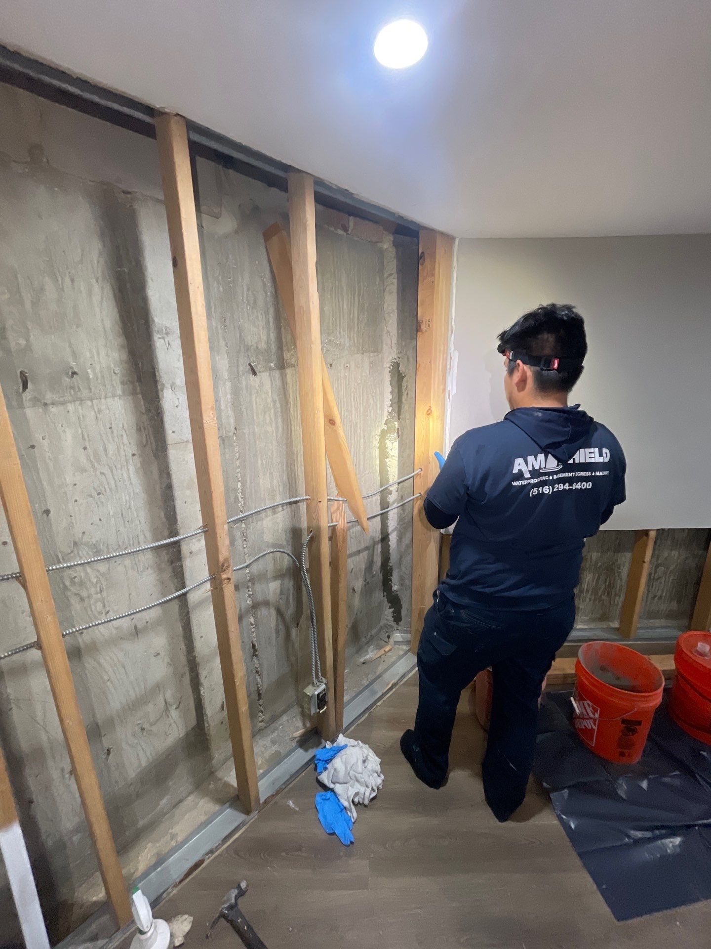 Windsor Gate Dr. New Hyde Park, NY 11040 by A.M. Shield Waterproofing, Corp.