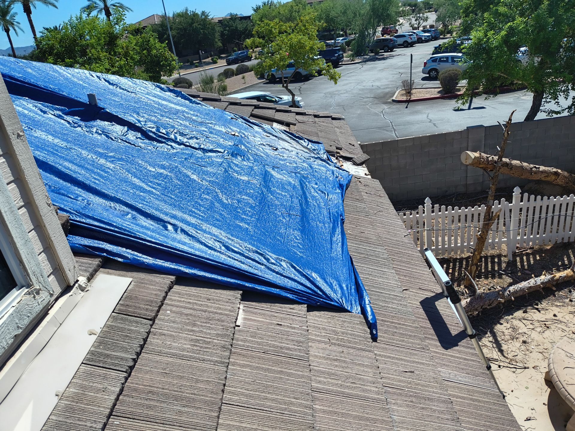 Monsoons storm blew tree down in Mesa, AZ by APM Builders LLC