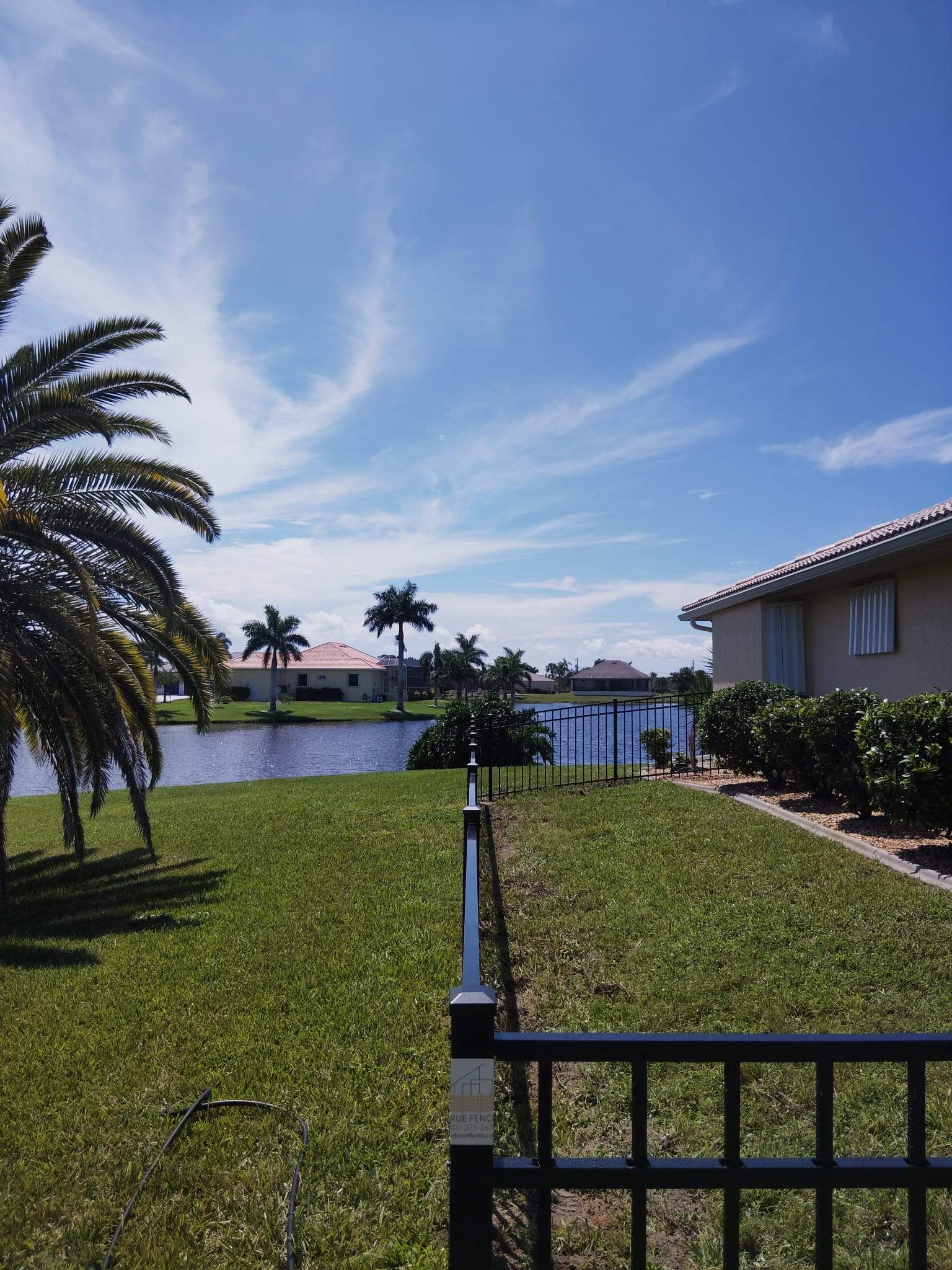 Black Aluminum Picket Fence Installation in Punta Gorda by True Fence LLC