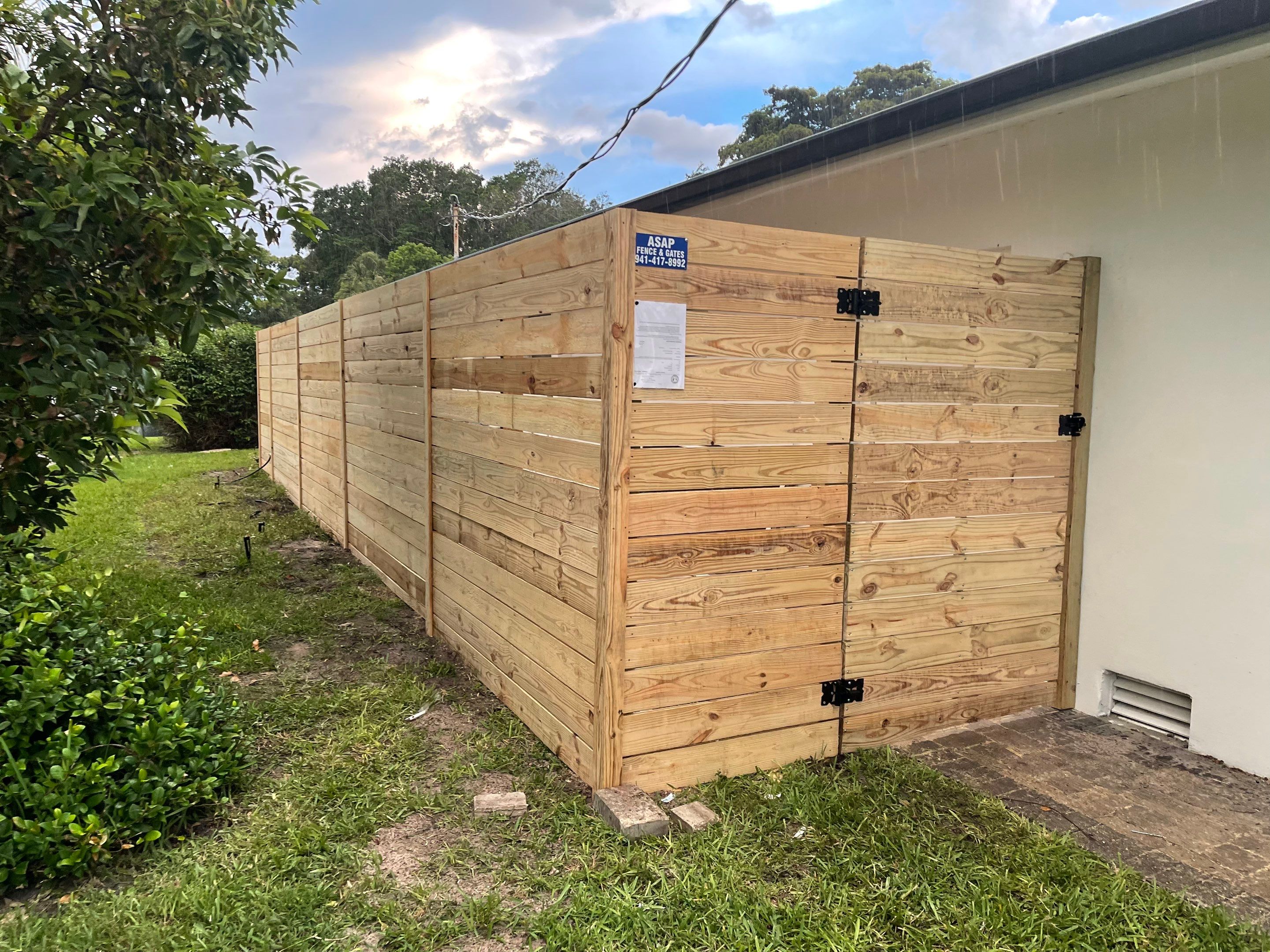 Longboat Key, FL 6ft. Tall Wood Horizontal Privacy Fence by Asap fence and gates, LLC