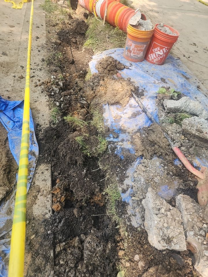 Replace failed gas line from gas connection at street to new meter by Sureway Comfort John Wilcox Plumbing Heating Cooling