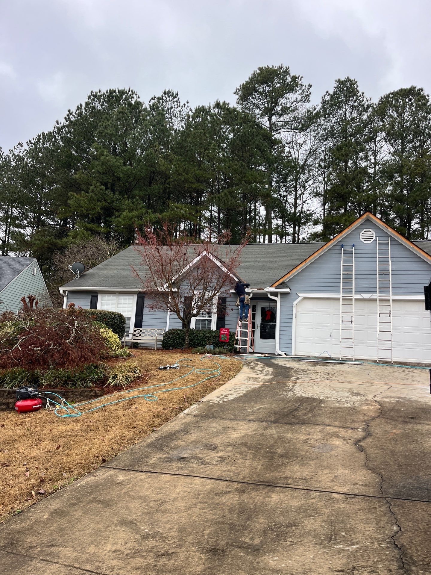 Rotten Wood Replacement using Hardie Trim by Nelson Exteriors 