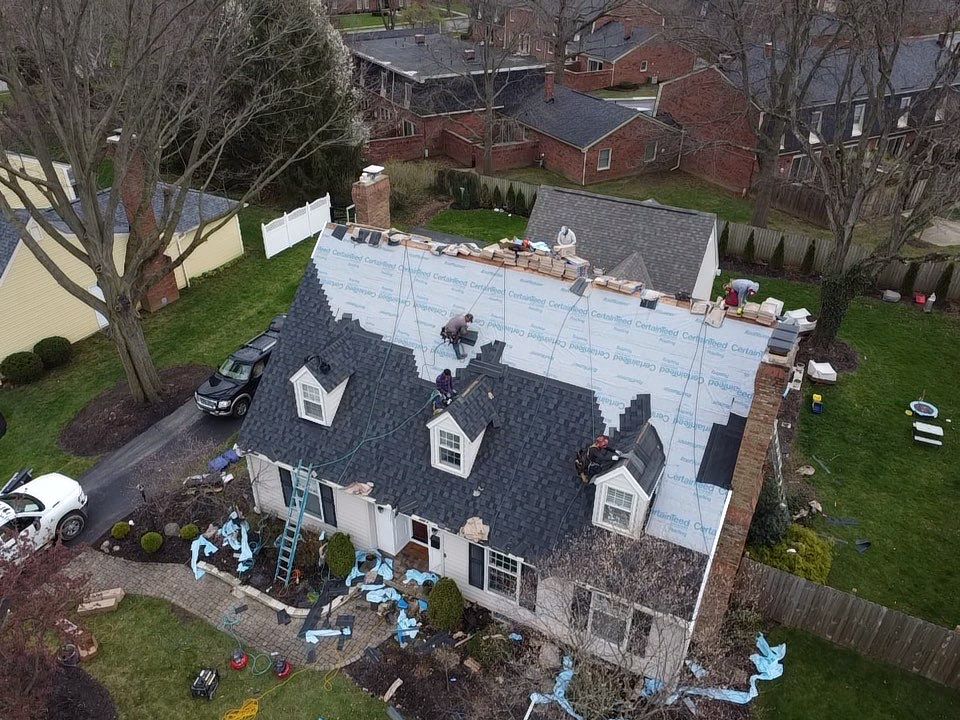 Residential Roofing Installation using James Hardie Fiber Cement Lap Siding and Certainteed Landmark Pro Shingles by Best Exteriors Inc