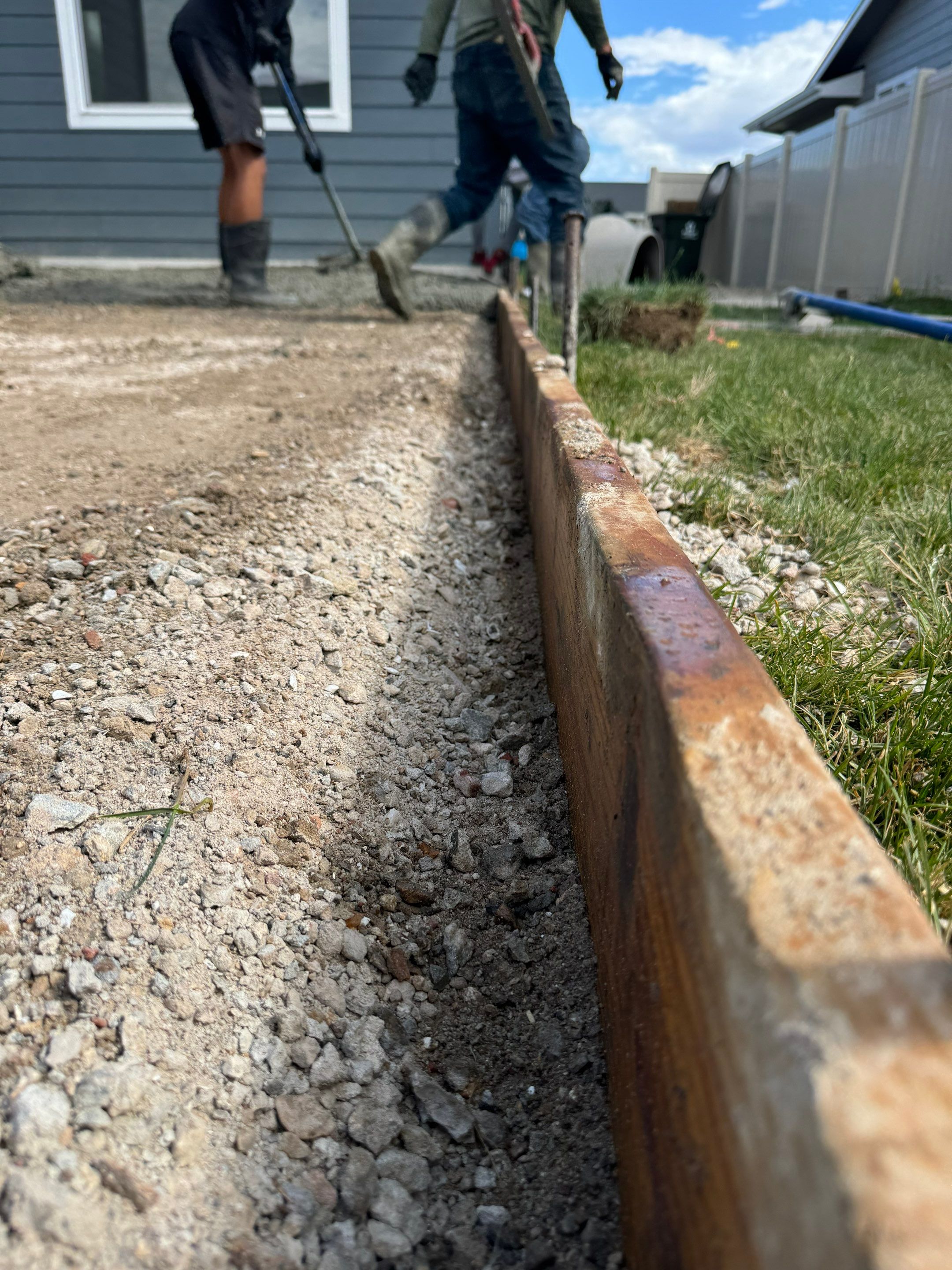 Patio Extension - Spanning to Driveway by Meridian Concrete | Meridian Curbing & Landscape