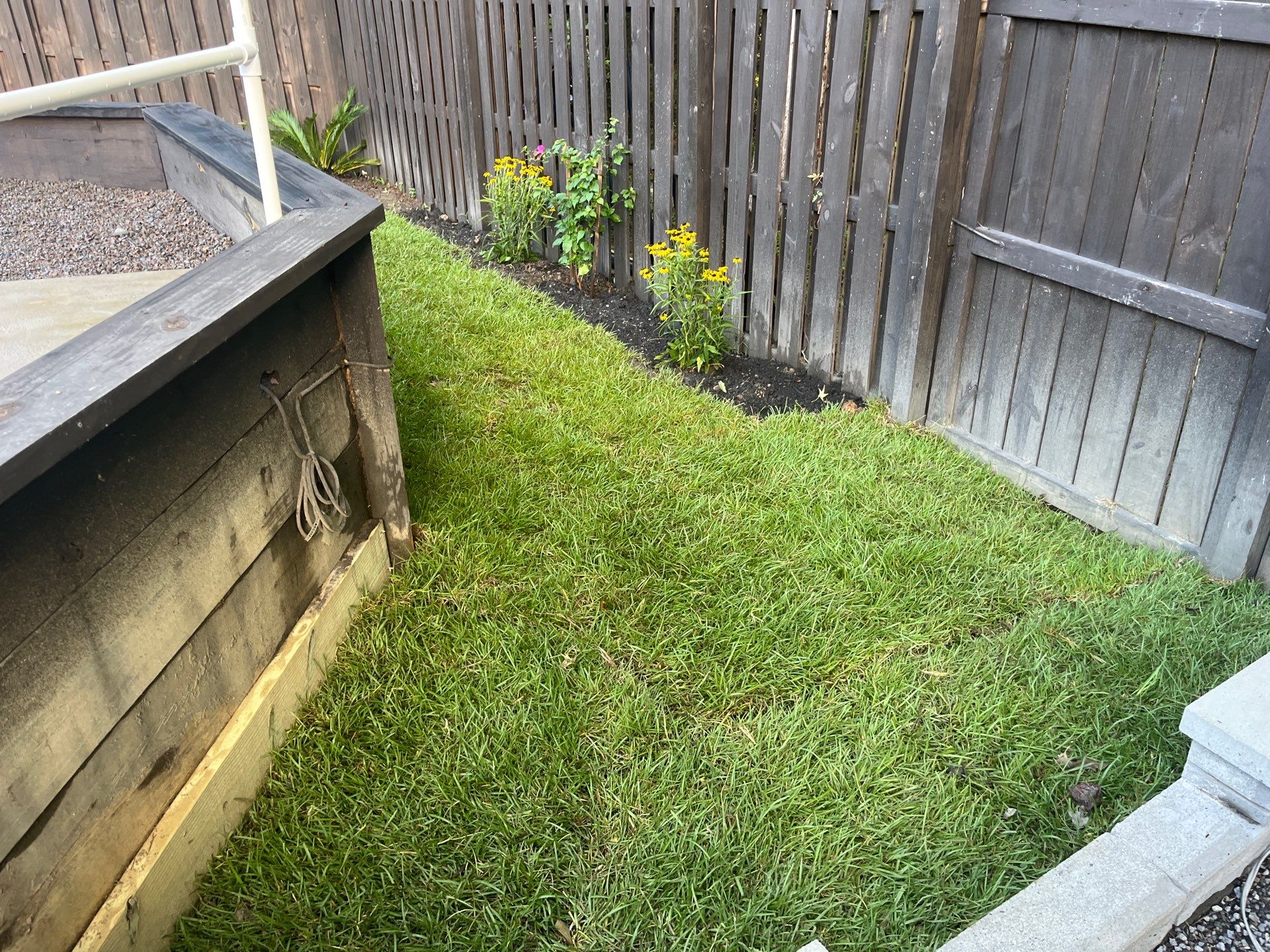 Backyard Sod and Flowerbed Installation in Summerville by Hudson Bros Lawn Care LLC