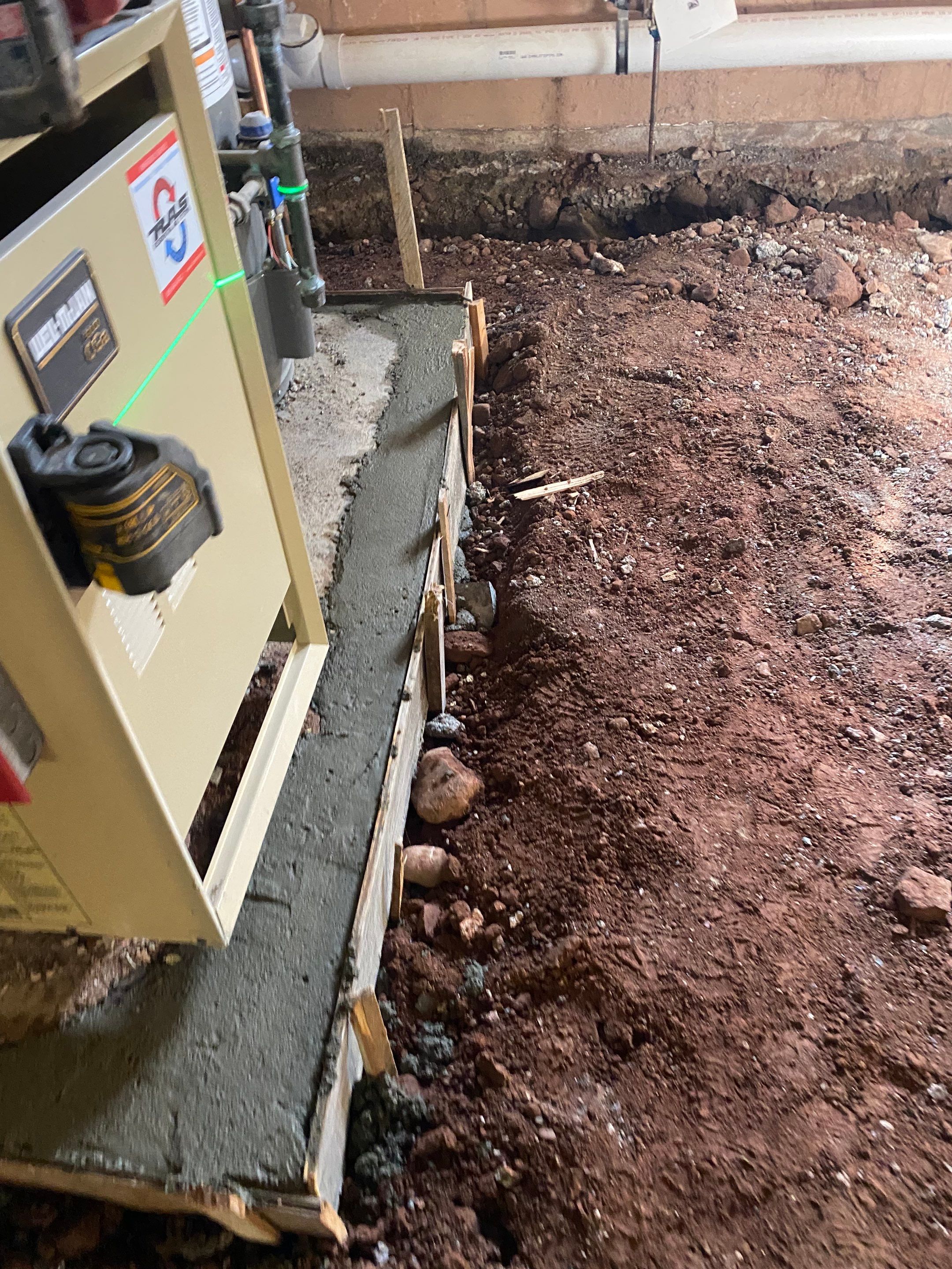 Interior French Drain, Lally Column Replacement & Concrete Floor Replacement in South Orange, NJ by Pure Service Pro, LLC
