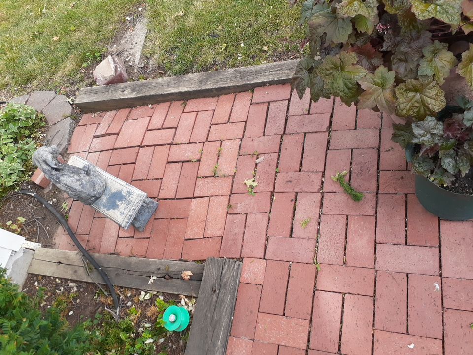 Uneven Patio Repaired! by LAND ESCAPES LLC