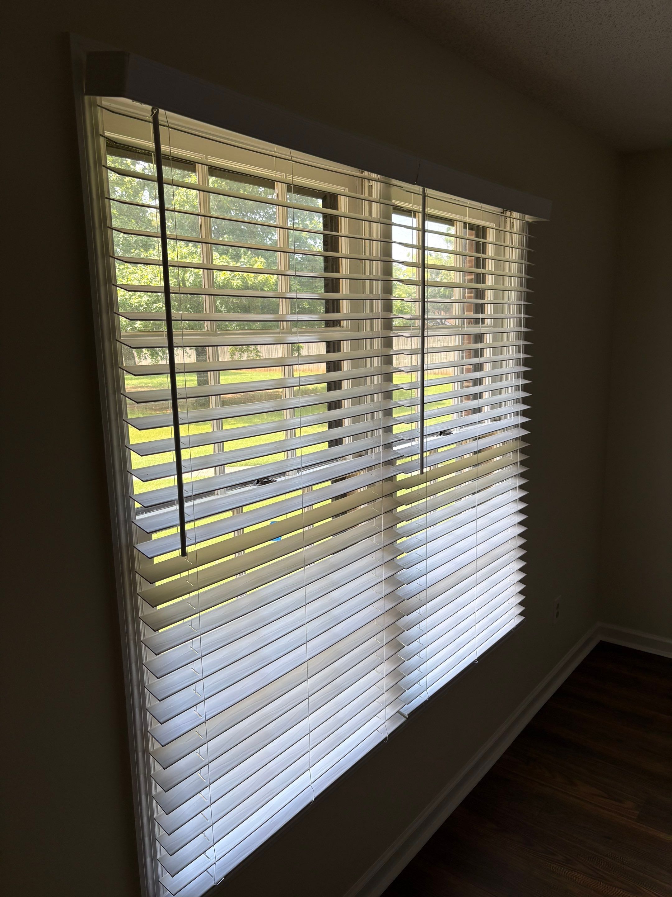 Faux Wood Blinds Project in Huntsville by Blinds and Borders