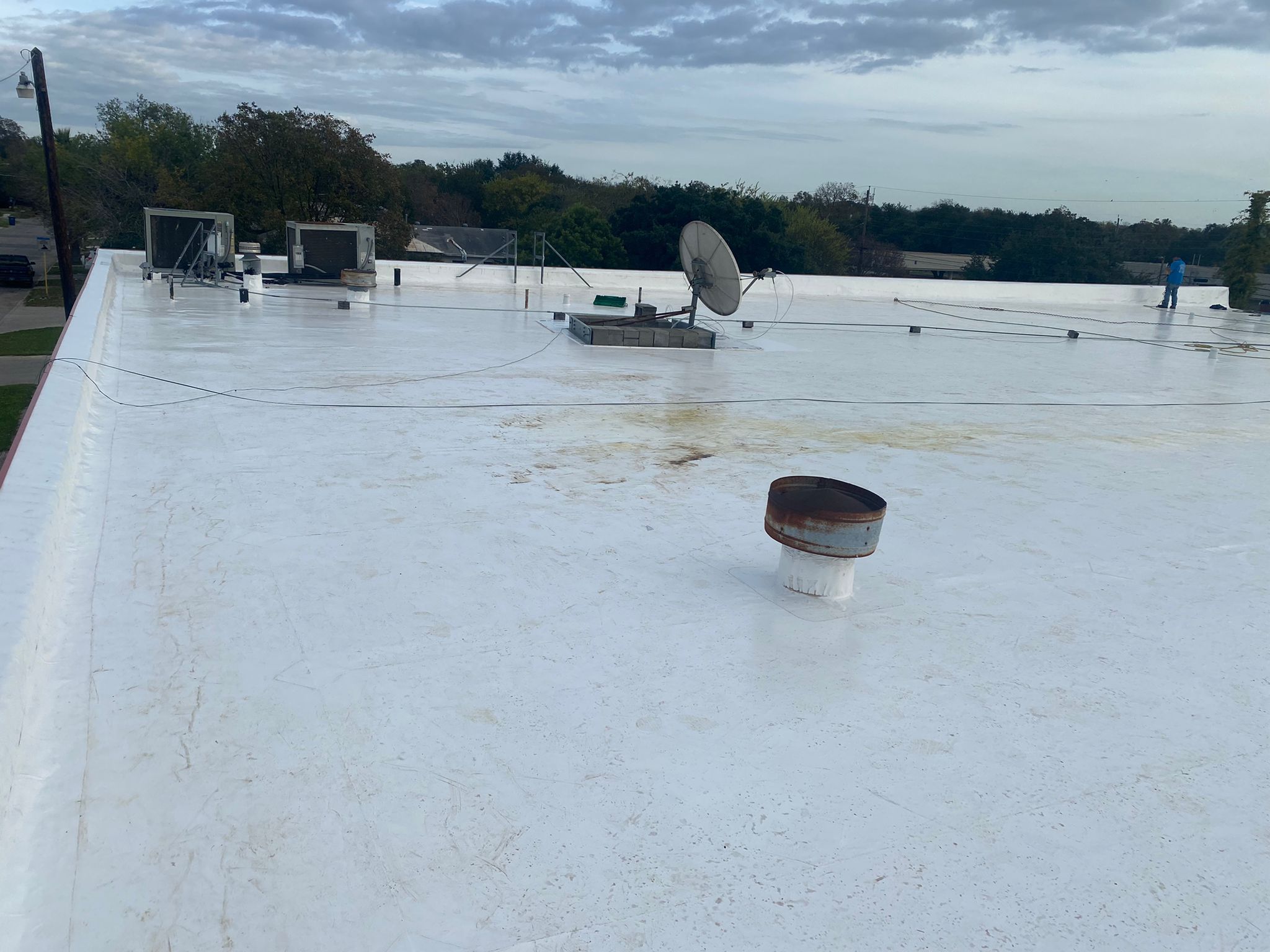 San Antonio Post Office Recover with a 20 year NDL warranty by Grell Roofing, LLC
