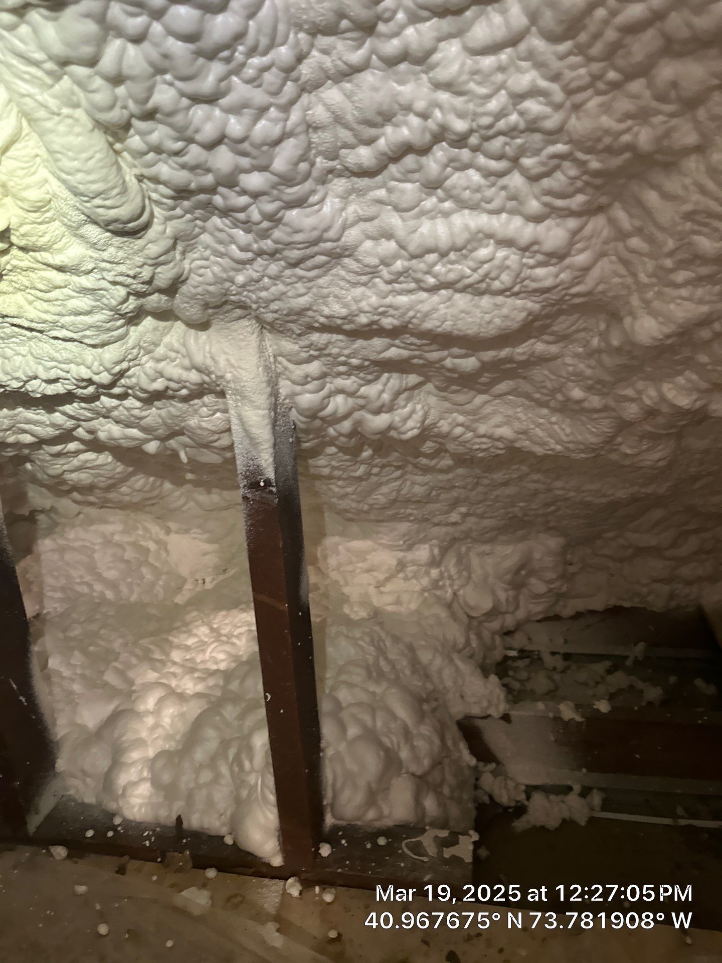 Attic Insulation using open cell spray foam by NYS Foam & Energy