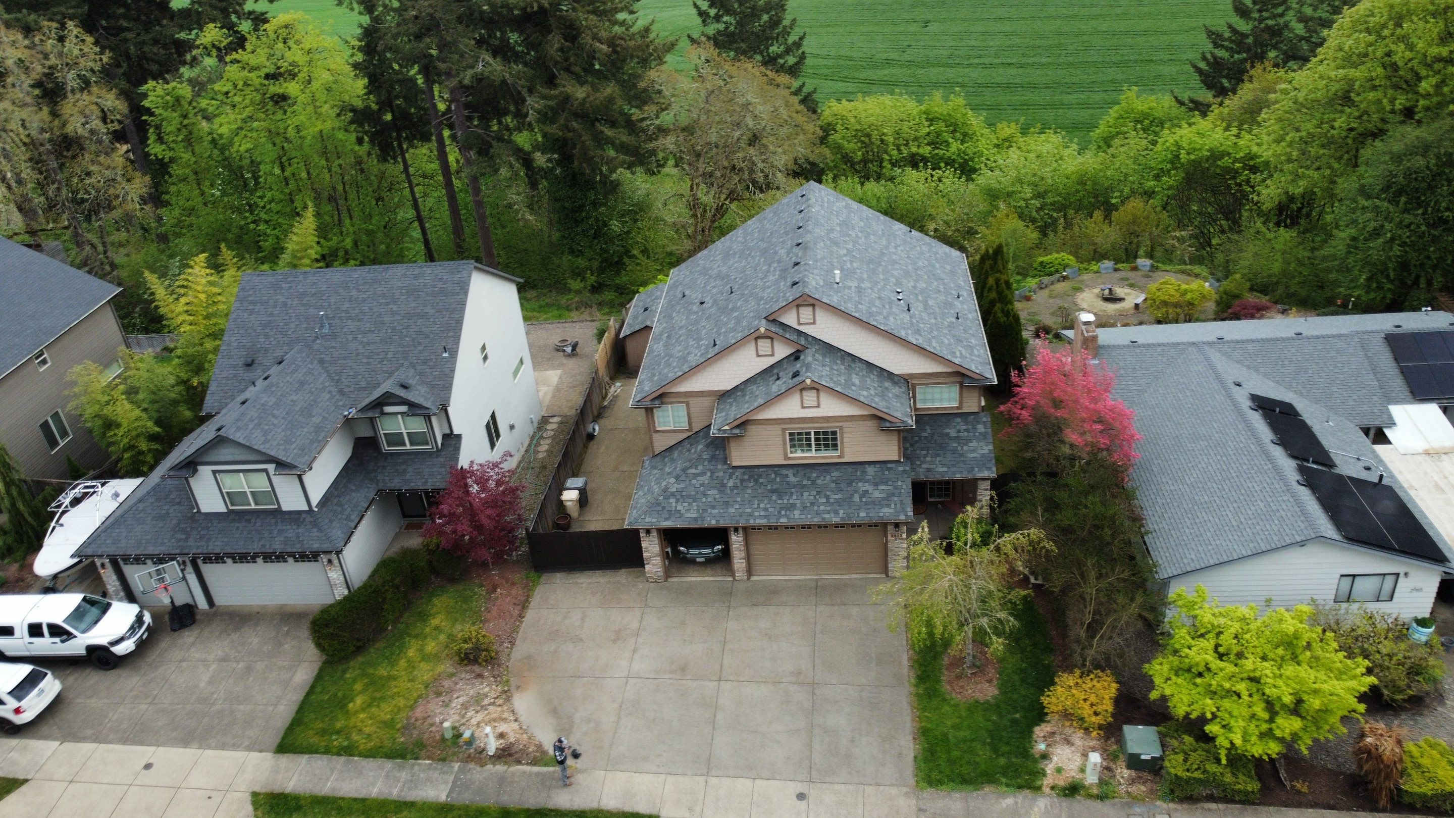 Residential Roofing Installation using Malarkey Vista AR Shingles (Color: Storm Grey) by Orezona Building & Roofing Company, Inc.