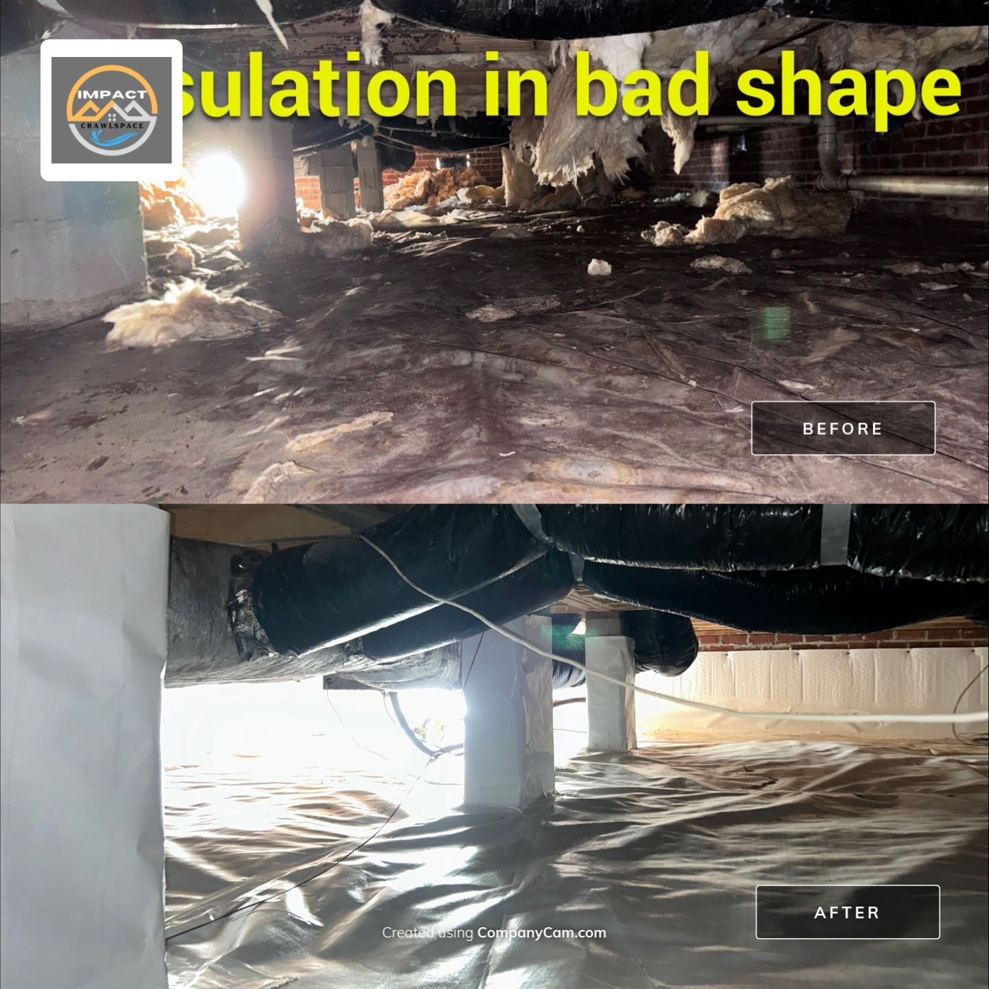 Structural Repairs inludiing sub-floor removal, new floor joists installed, girder replacmeent and dropped girder installed. by Impact Crawlspace