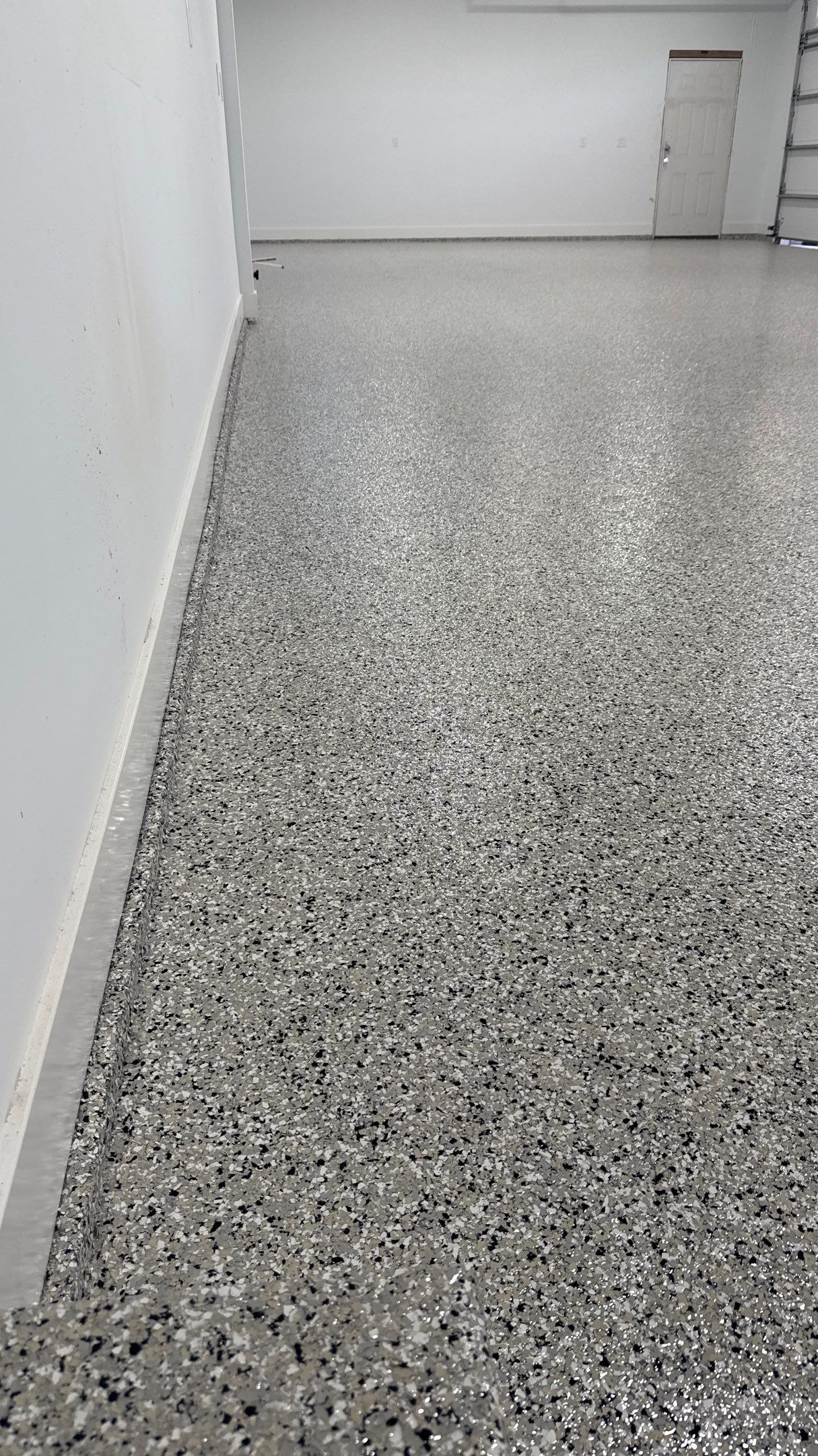 Chris Made The Great Choice Of Cabin Fever Flake Floor by Banner Garage
