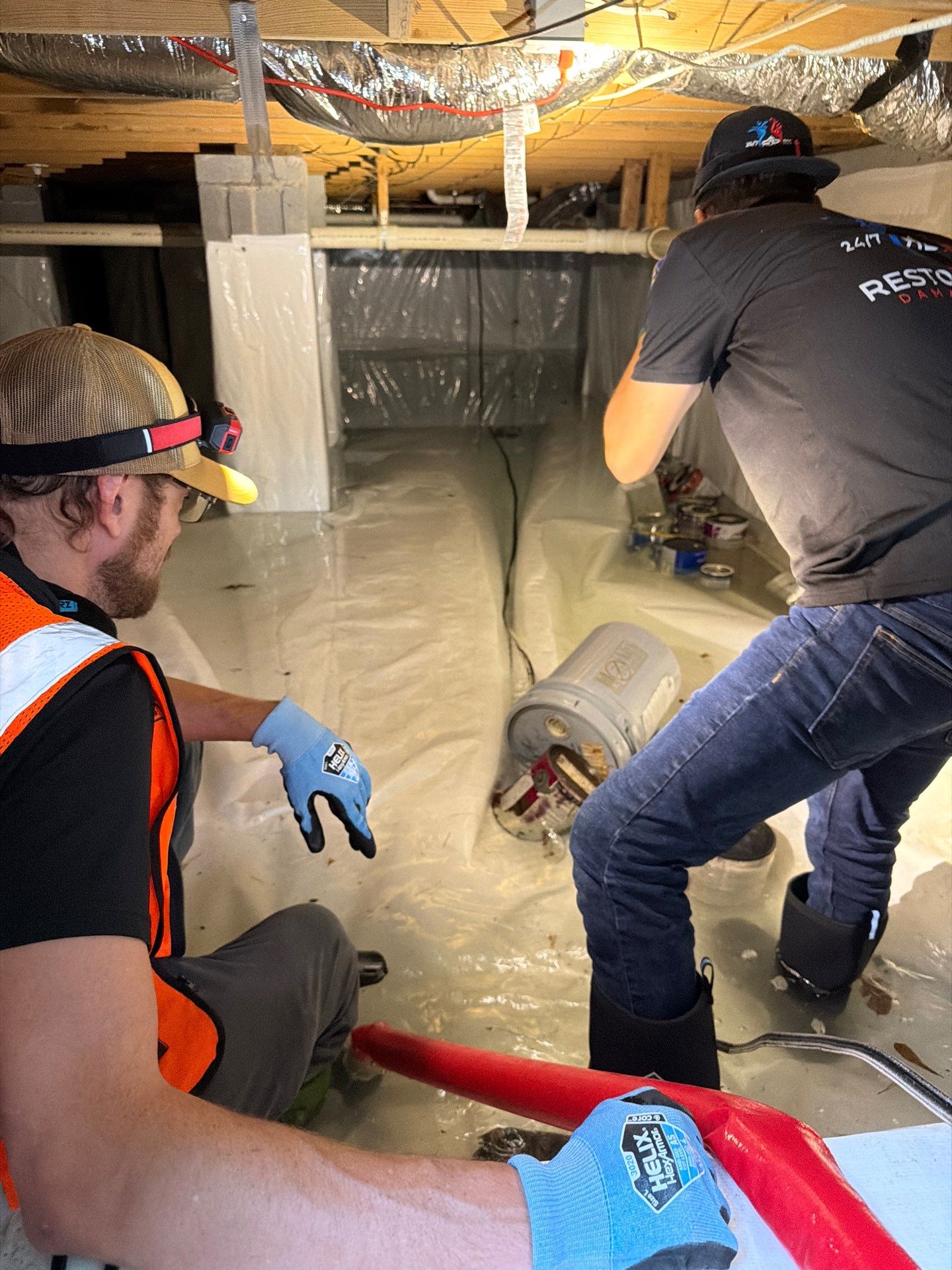 Alpharetta Crawlspace Water Damage Restoration with Vapor Barrier Installation by Restoration Damage Pros of Atlanta